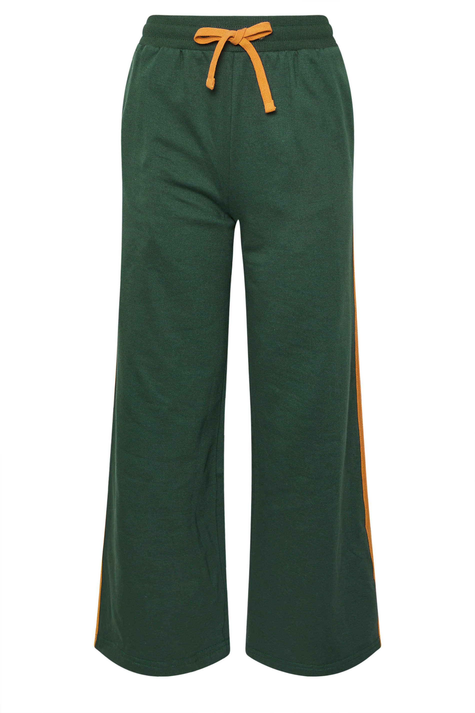 PixieGirl Petite Women's Green & Yellow Stripe Wide Leg Joggers | PixieGirl 6