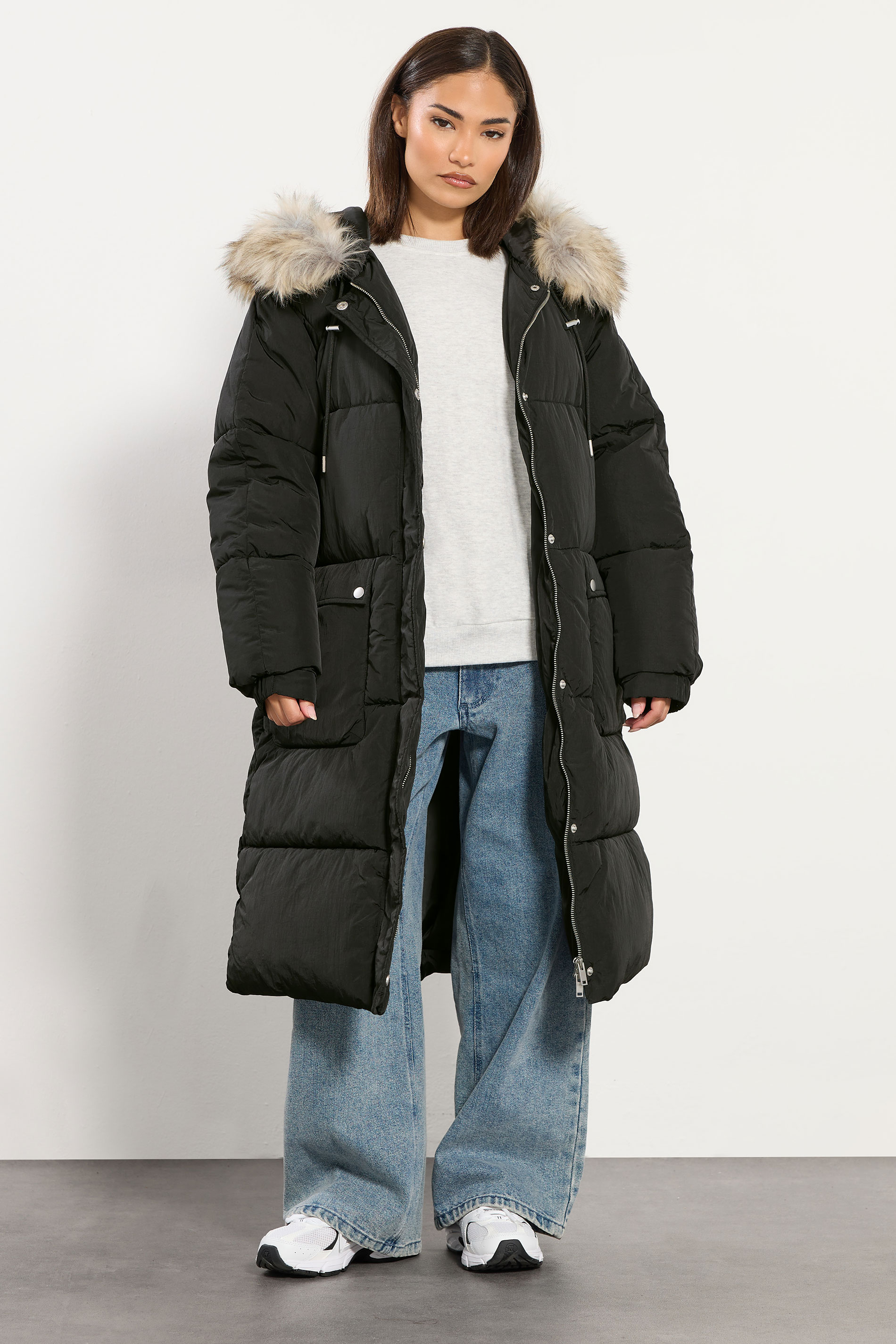 PixieGirl Petite Women's Black Padded Puffer Coat | PixieGirl 1