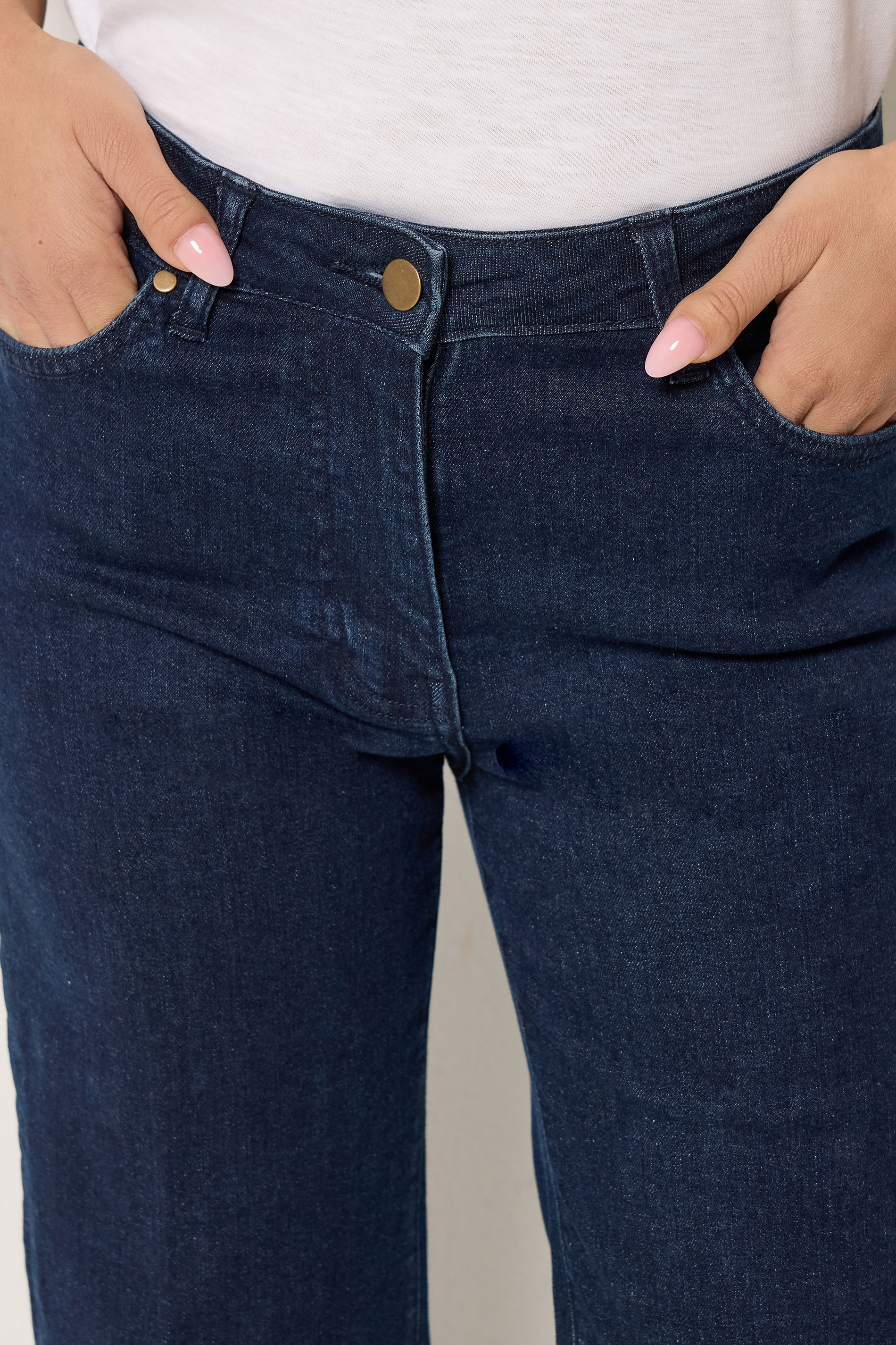 M&Co Dark Indigo Blue Flare Jeans | M&Co 4