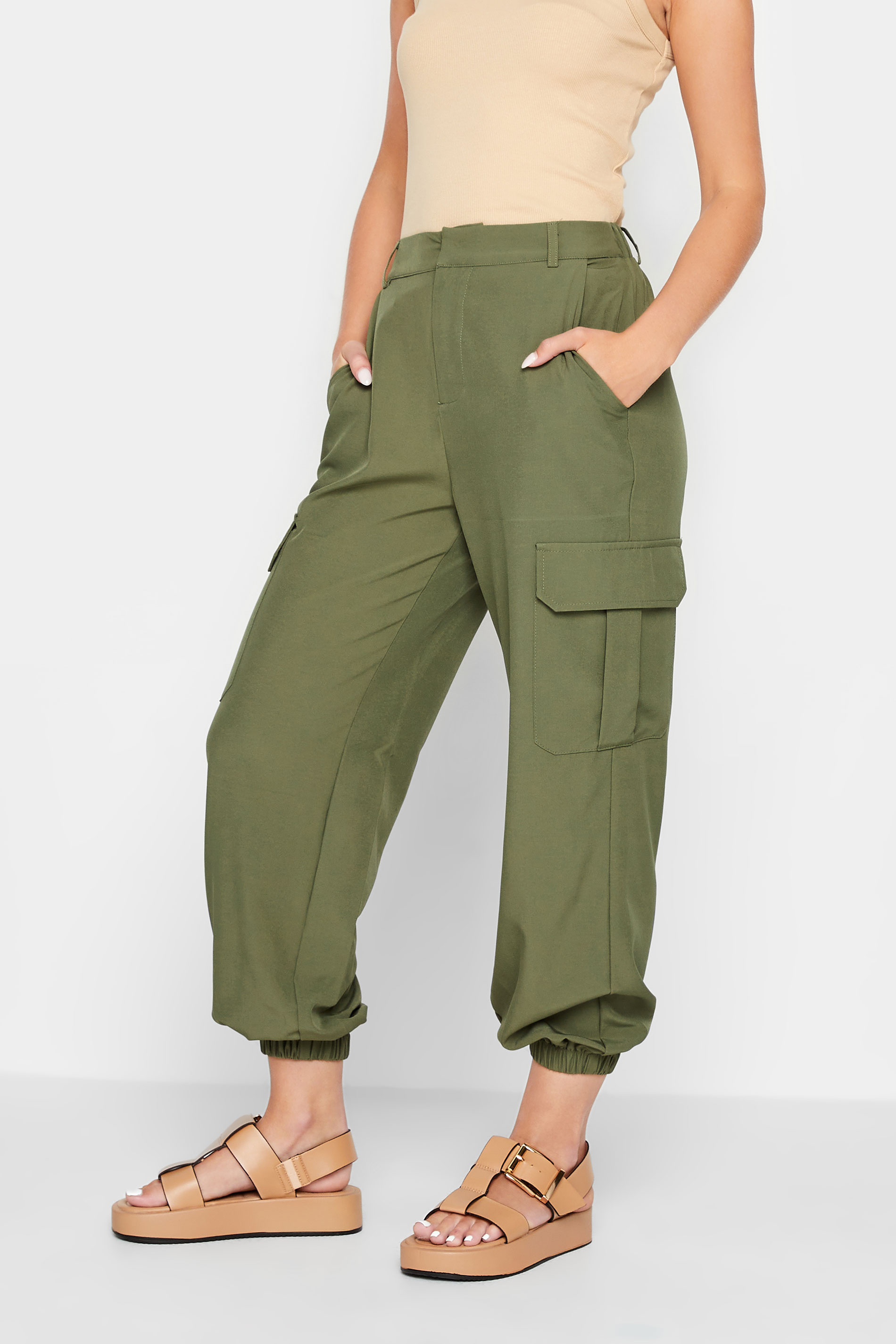 PixieGirl Khaki Green Cargo Trousers | PixieGirl 2