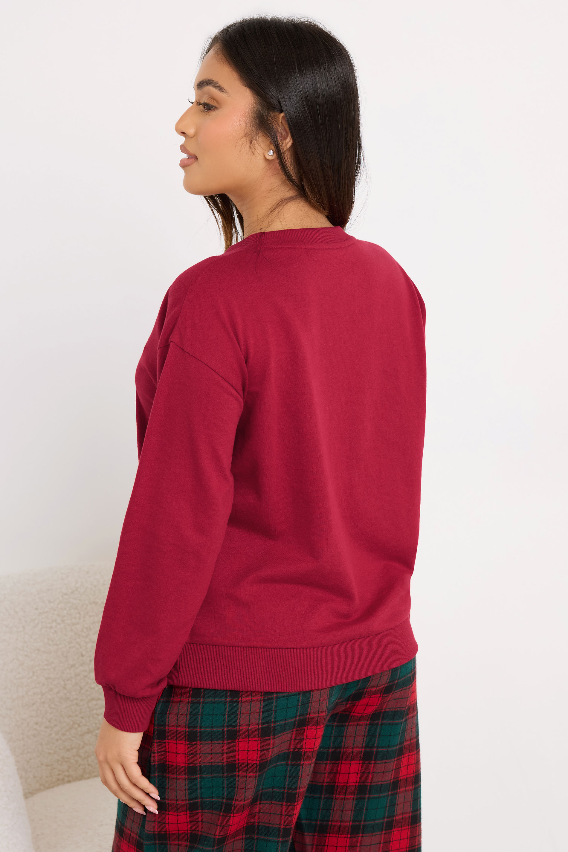 PixieGirl Petite Red 'Sunday Dreaming' Slogan Lounge Top | PixieGirl 4