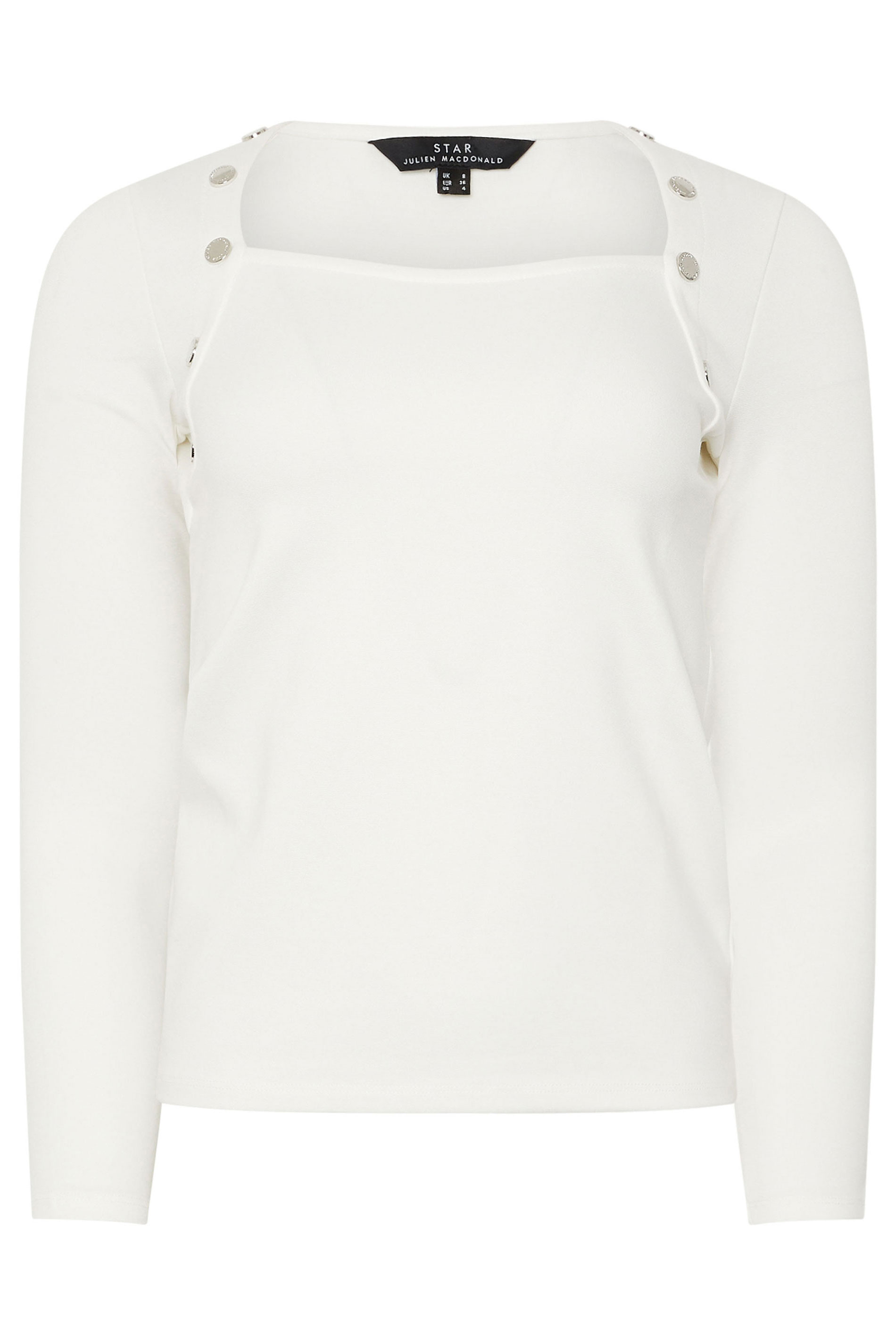 STAR White Button Detail Top | StarByJM 5