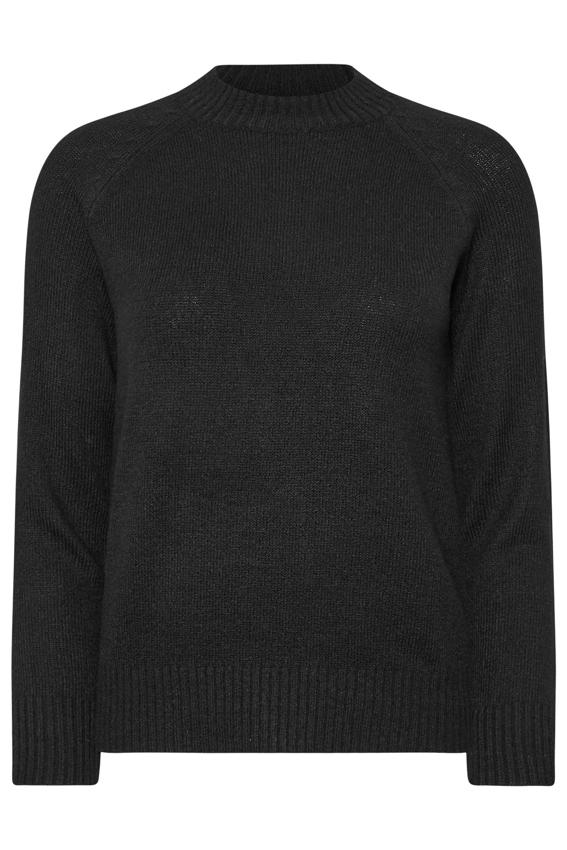 PixieGirl Petite Women's Black Knitted Crew Neck Jumper | PixieGirl 5