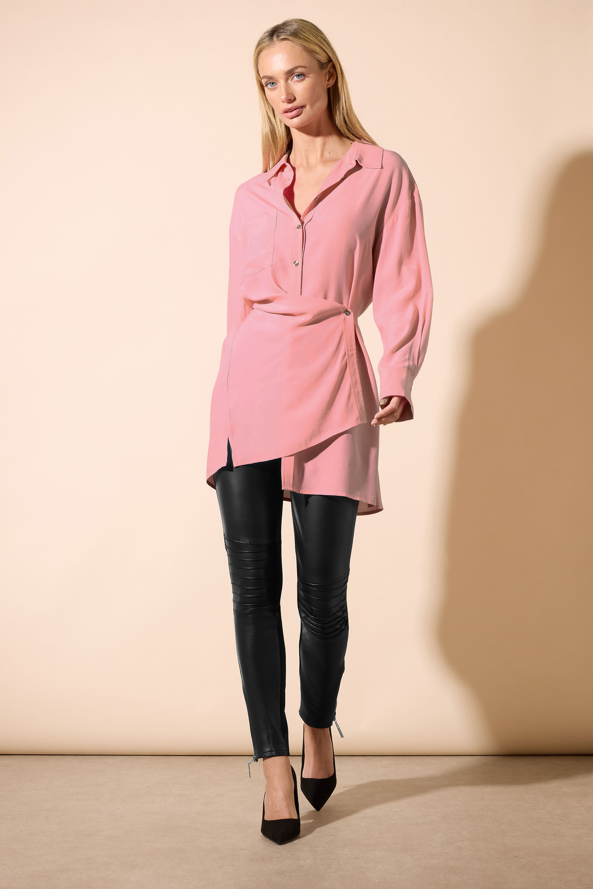 STAR Light Pink Wrap Tie Shirt | StarByJM 1