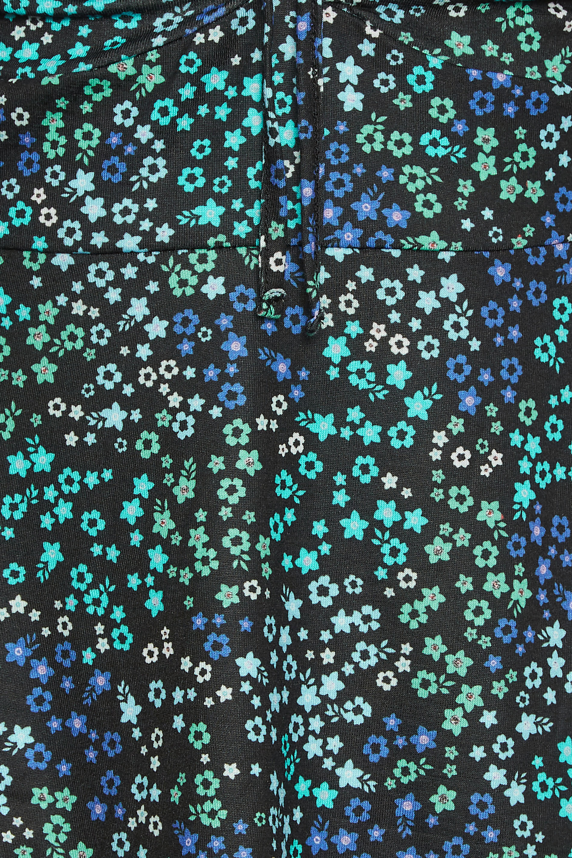 PixieGirl Blue Ditsy Floral Print Ruched Front Top | PixieGirl 6