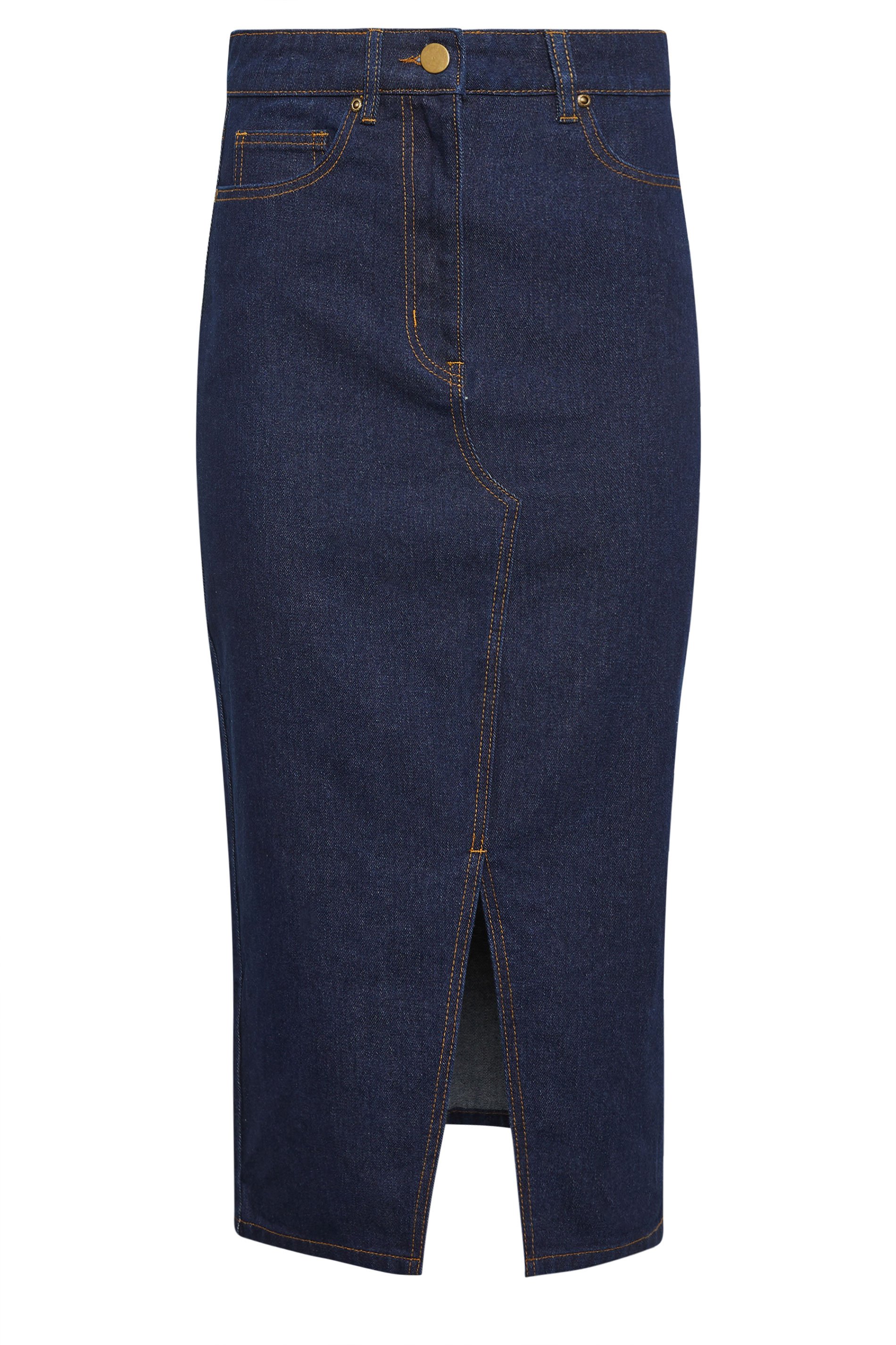 PixieGirl Dark Blue Denim Midi Skirt | PixieGirl  6