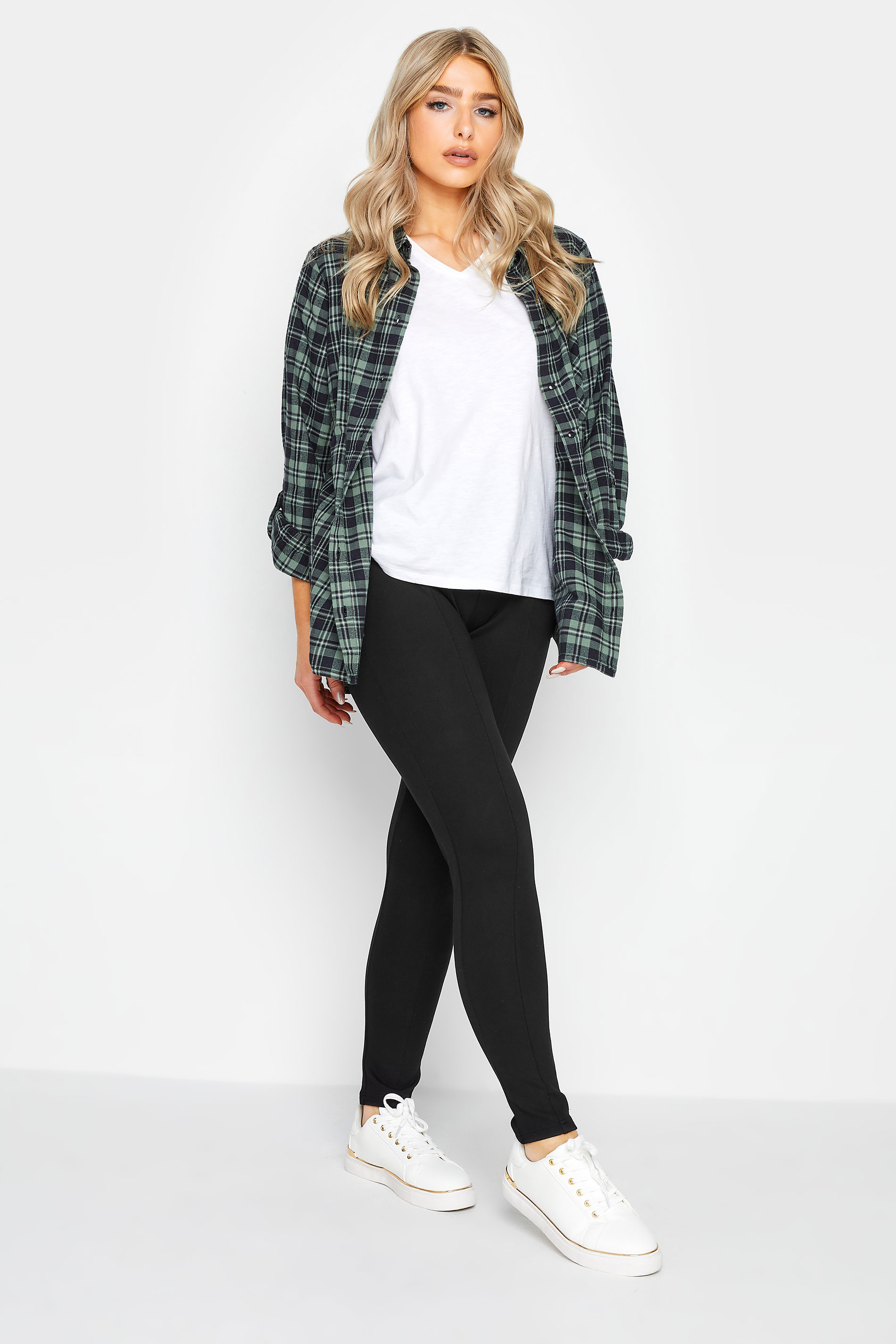 M&Co Black Ponte Seam Detail Leggings | M&Co  1