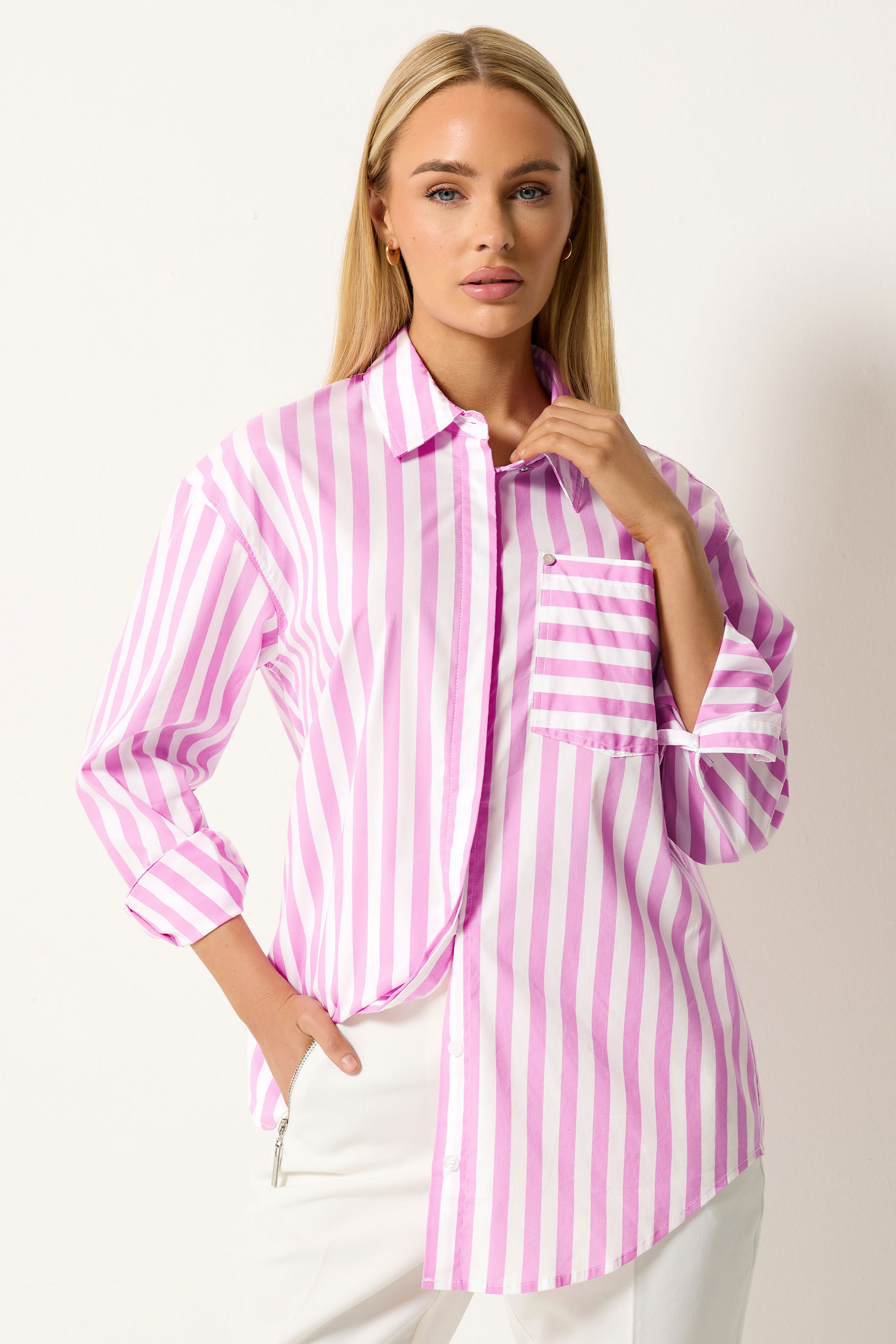 STAR Pink Stripe Long Sleeve Shirt | StarByJM 1