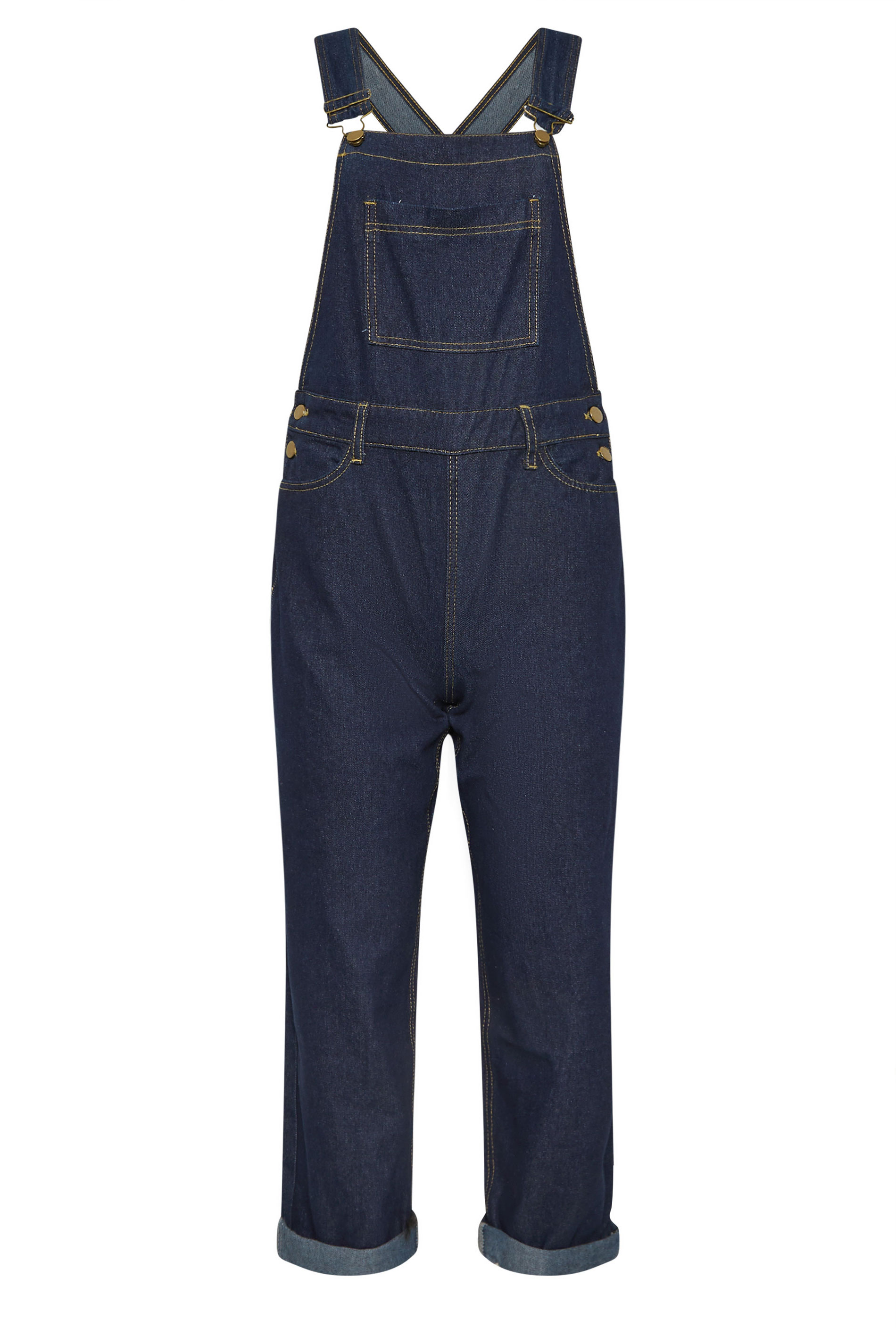 PixieGirl Petite Women's Indigo Blue Straight Leg Dungarees | PixieGirl 5