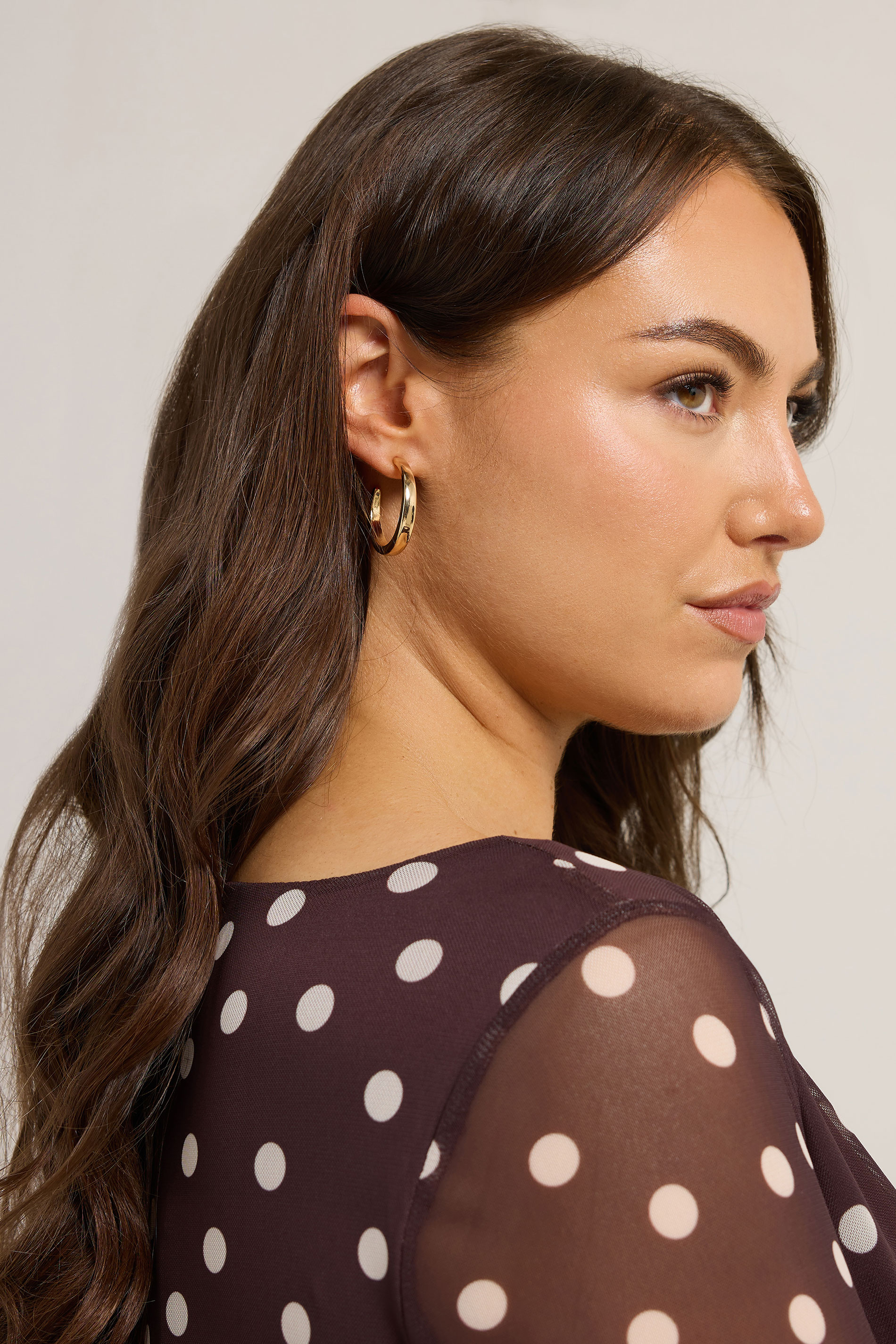 3 PACK Gold Tone Classic Hoop Set | Yours Clothing 1