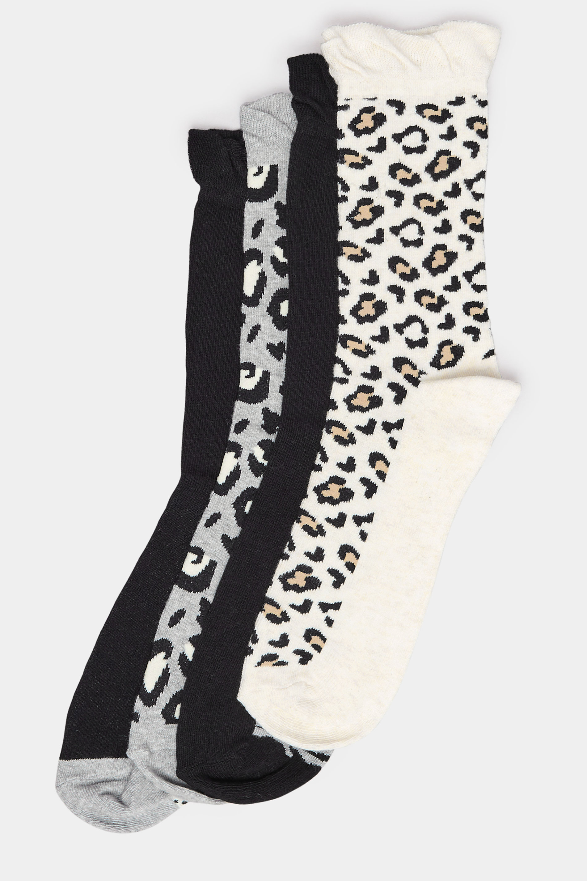 4 PACK Grey Butterfly Print Ankle Socks | Yours Clothing 3