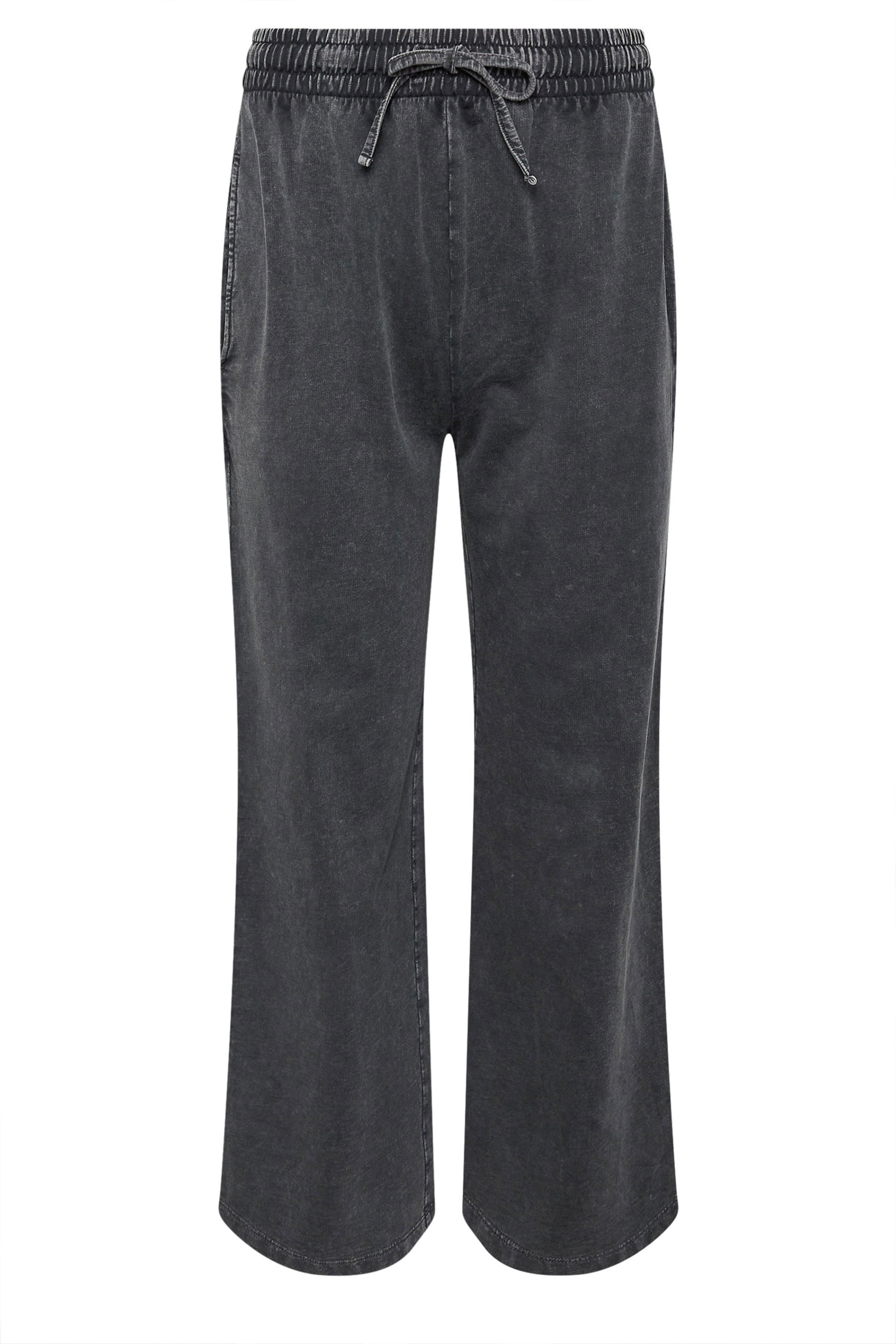 【Anyone more】Sarah Washing Grey Wide Pants WIDE LEG WASHED EFFECT PLUSH PANTS - Anthracite grey | ZARA