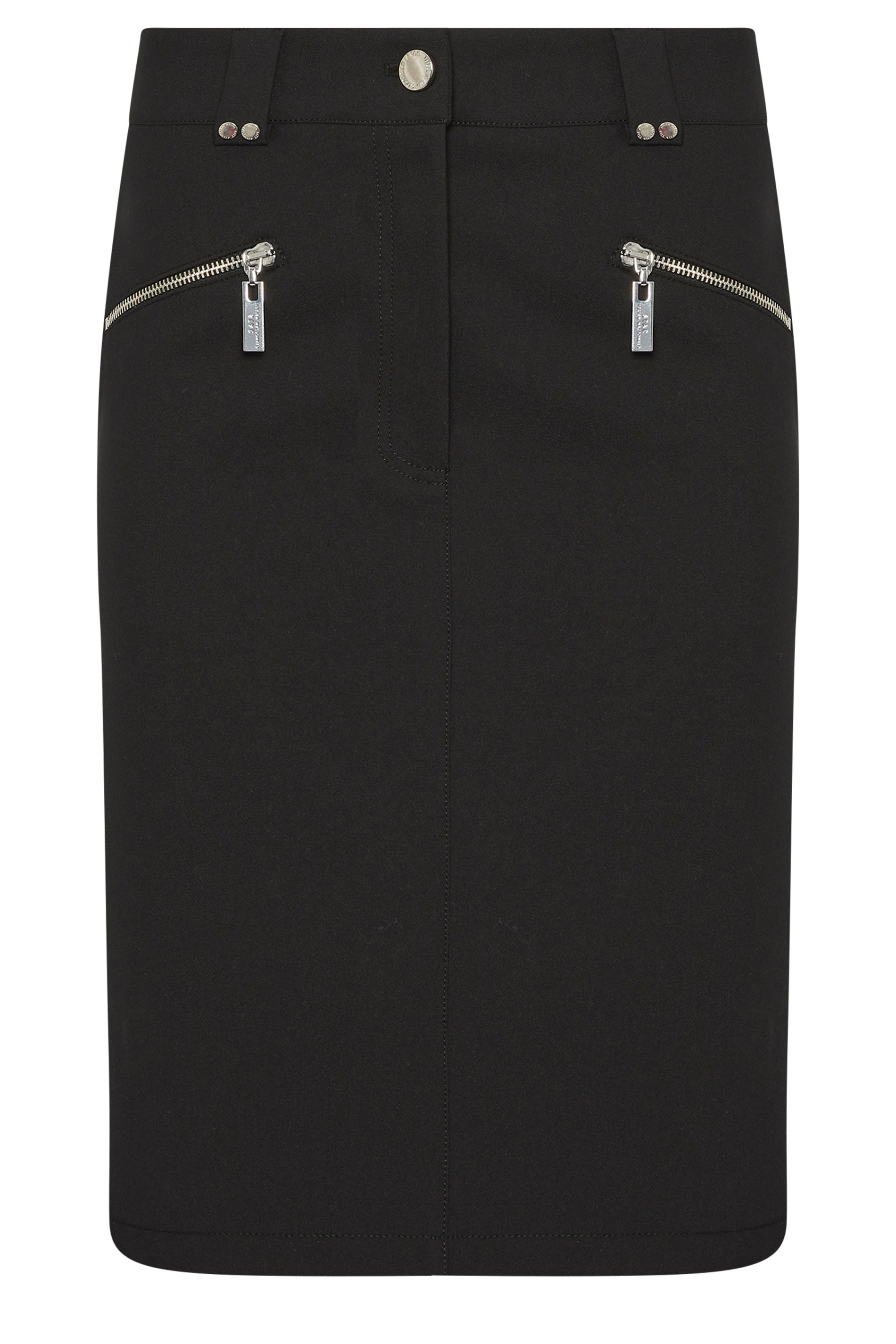 STAR Black Zip Detail Pencil Skirt | StarByJM 6