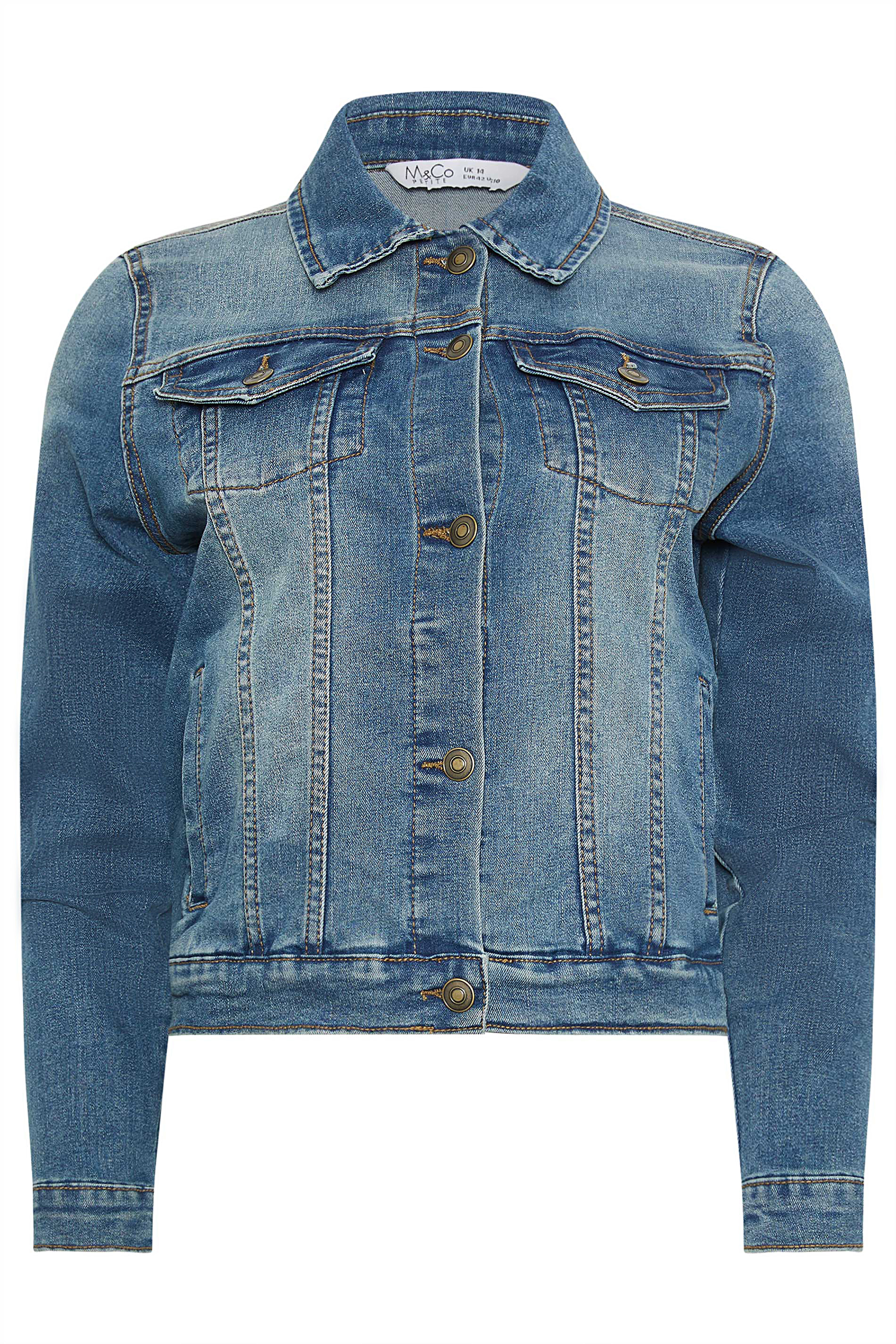 M&Co Blue Mid Wash Denim Jacket | M&Co 5