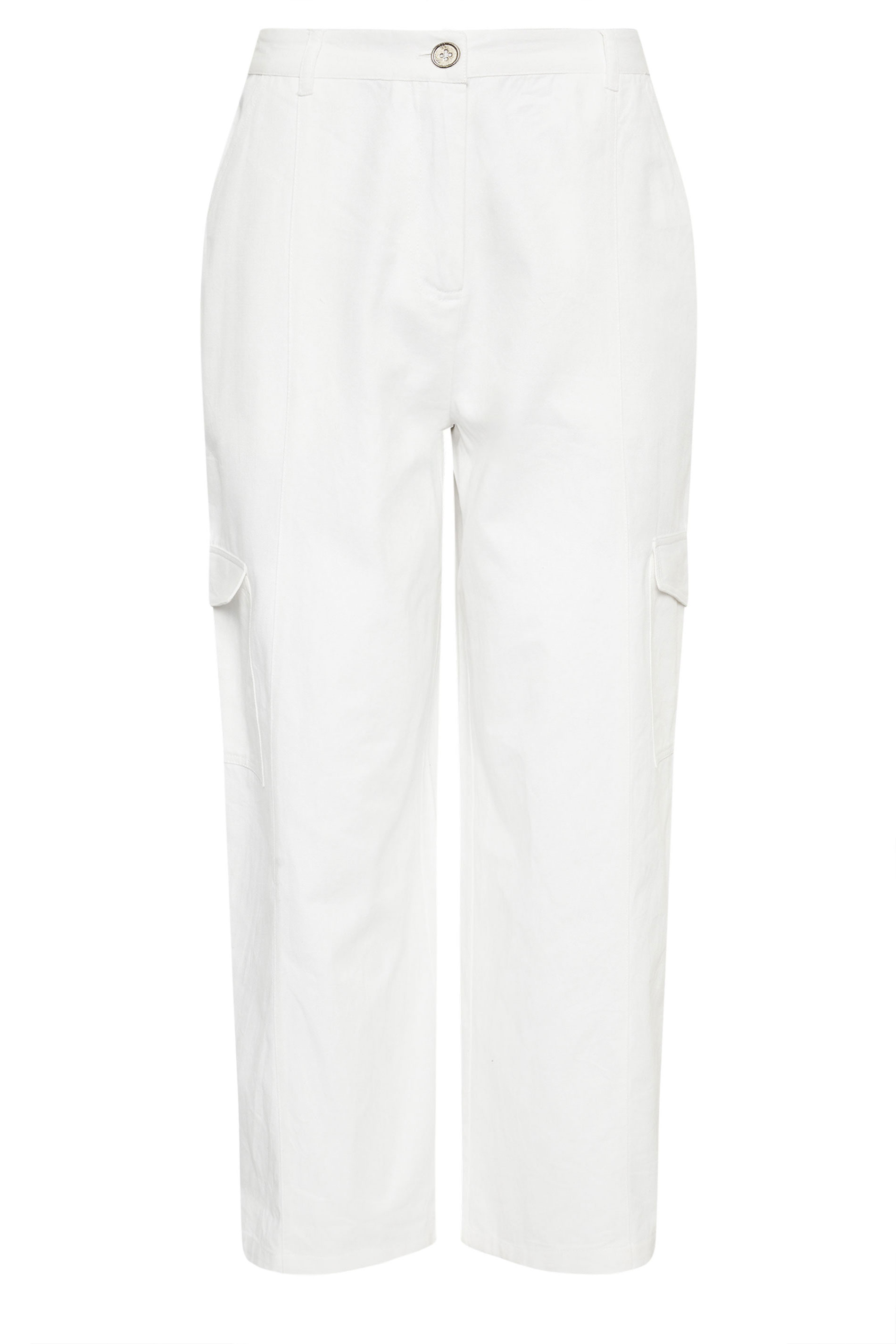 PixieGirl Petite Women's White Cargo Trousers | PixieGirl 5