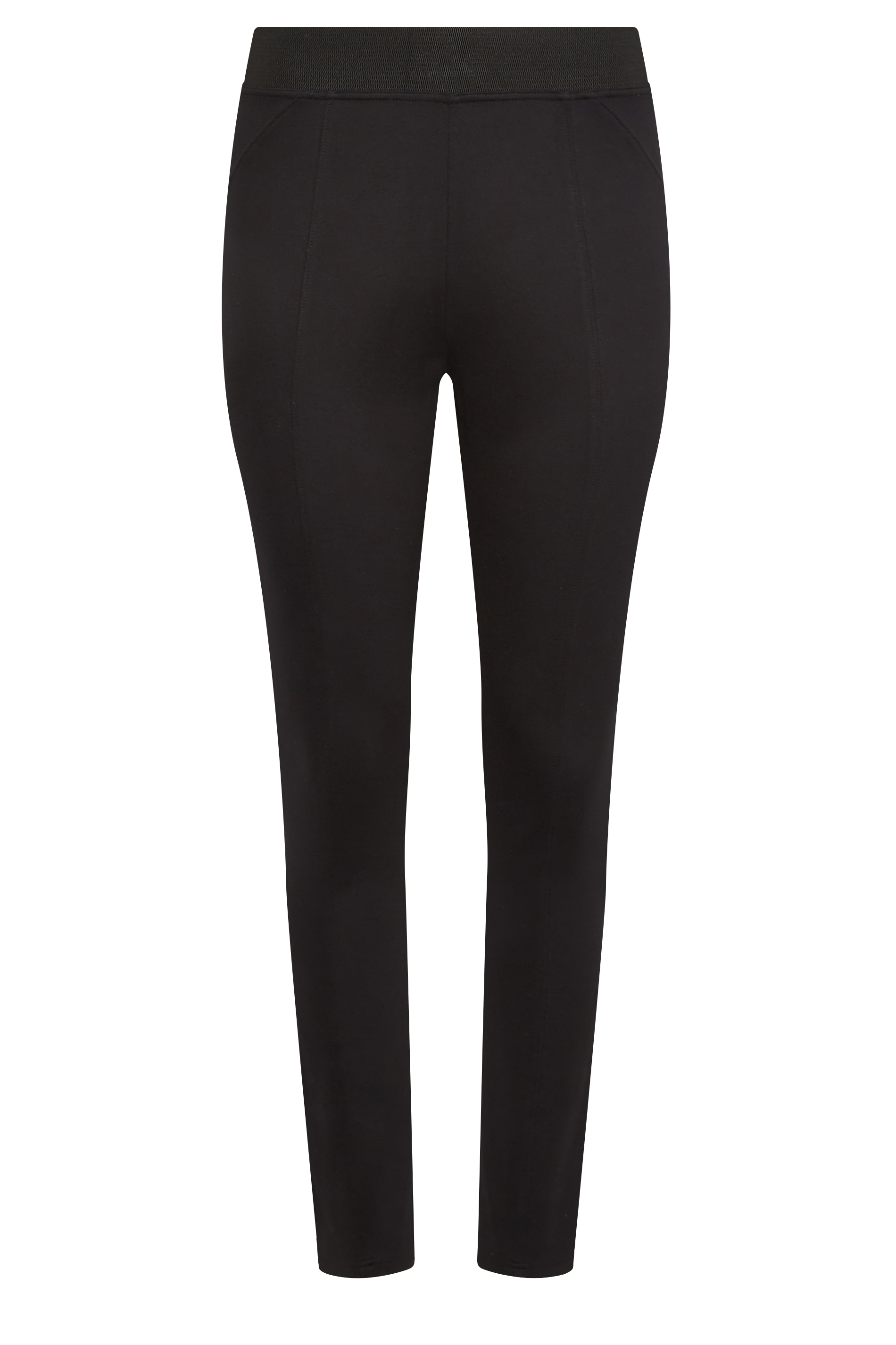 M&Co Black Ponte Seam Detail Leggings | M&Co  4
