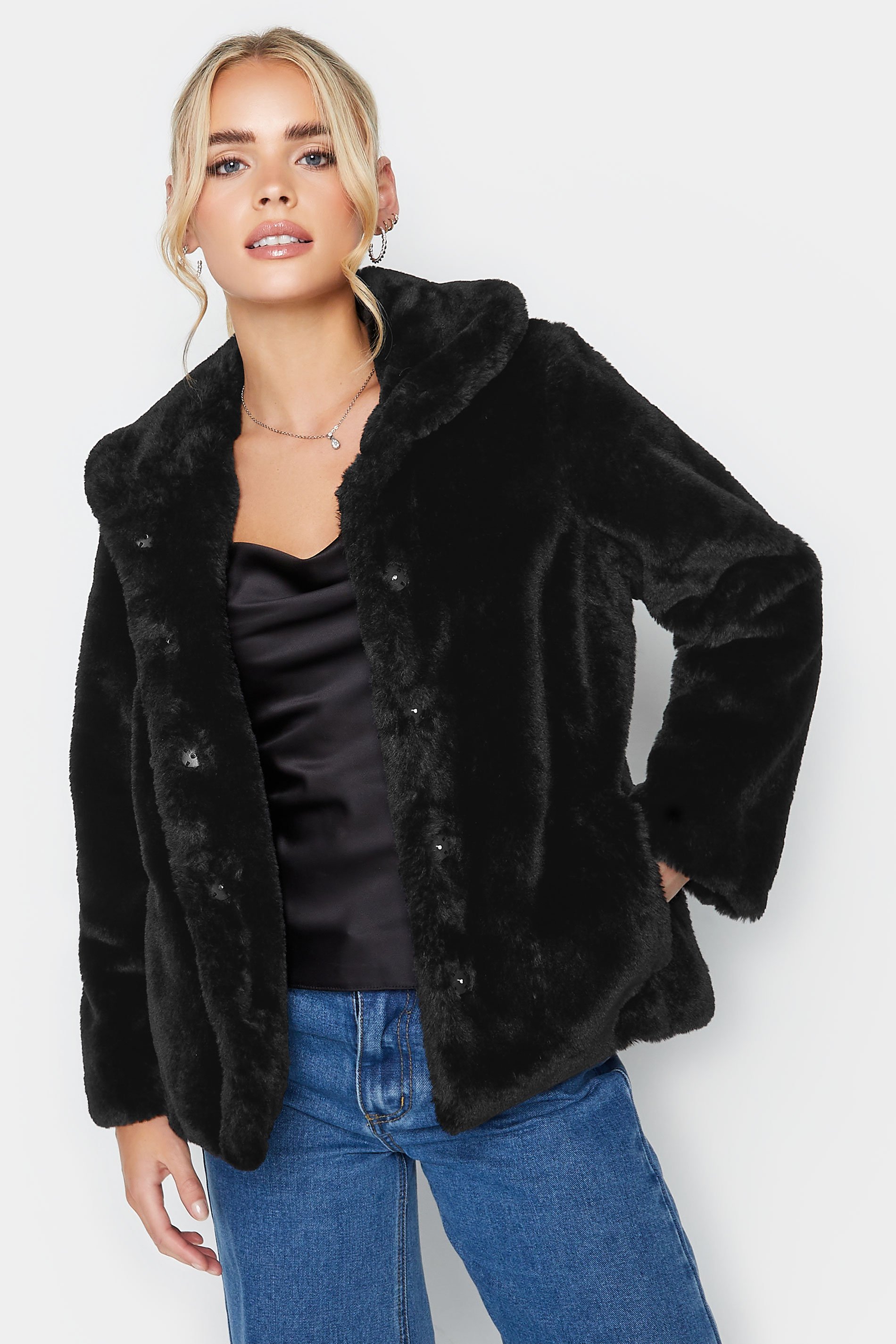 PixieGirl Black Faux Fur Coat | PixieGirl 1