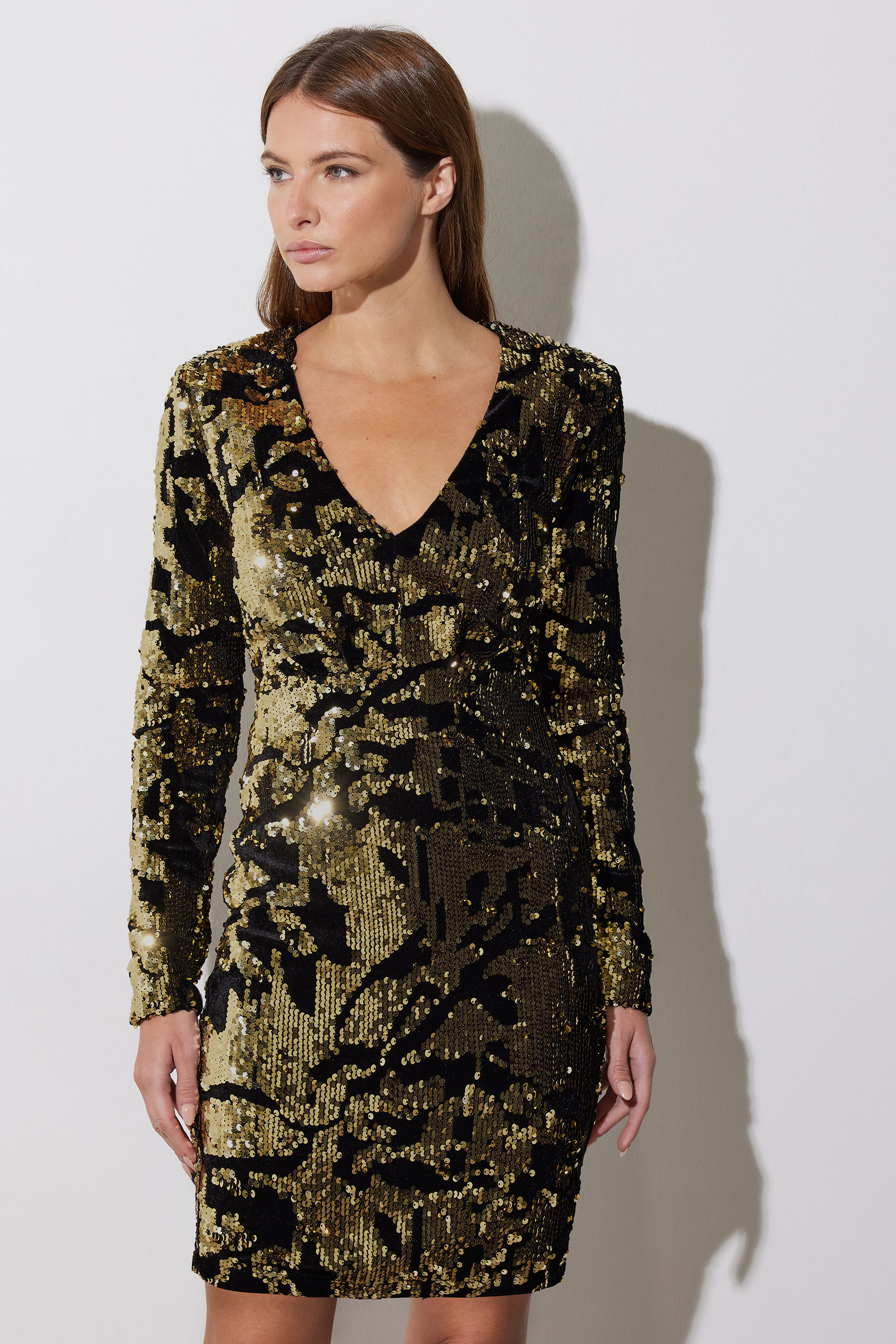 STAR Gold Abstract Sequin Mini Dress | STAR x JM 6
