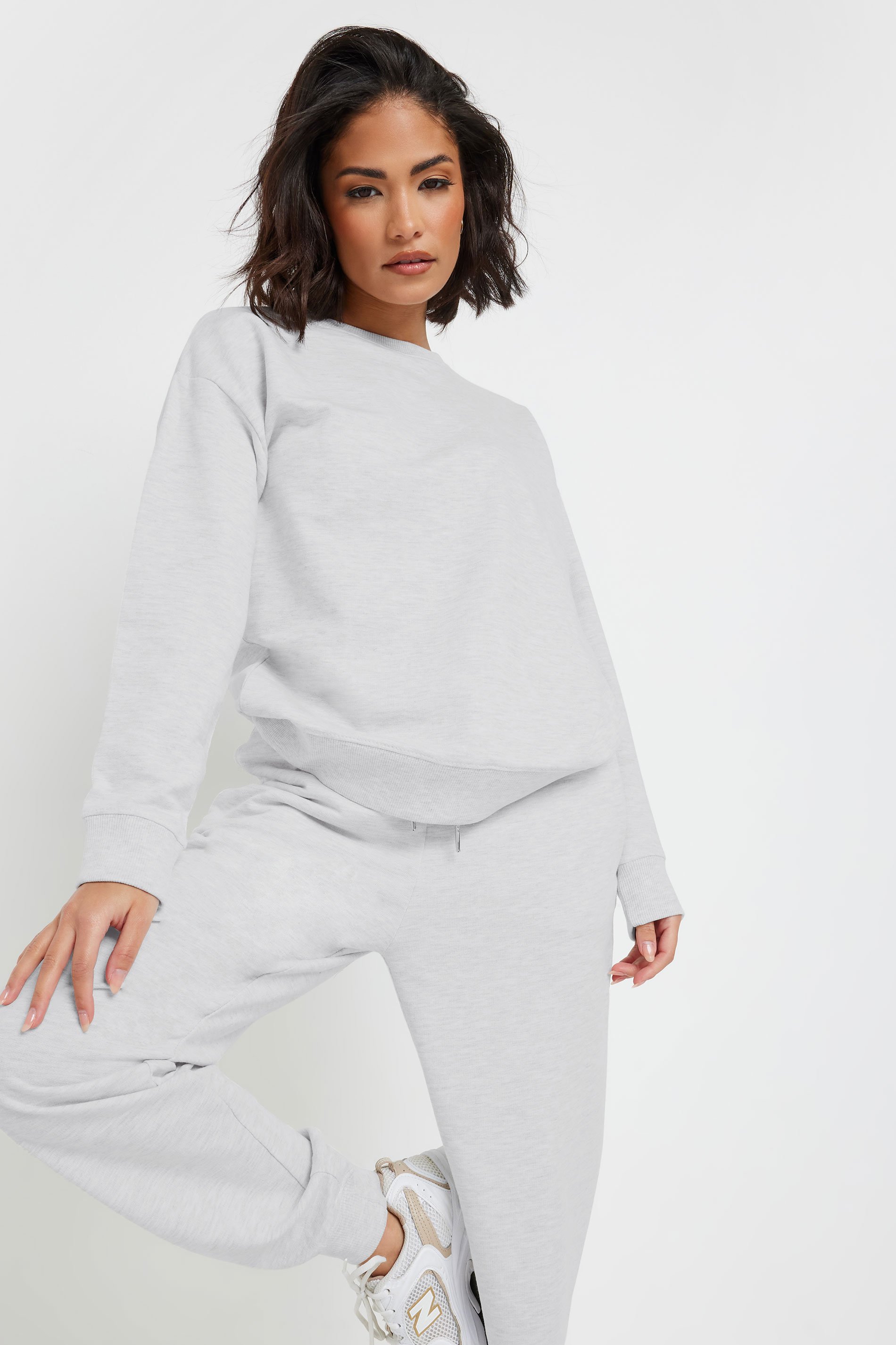 Petite Grey Crew Neck Sweatshirt | PixieGirl 1