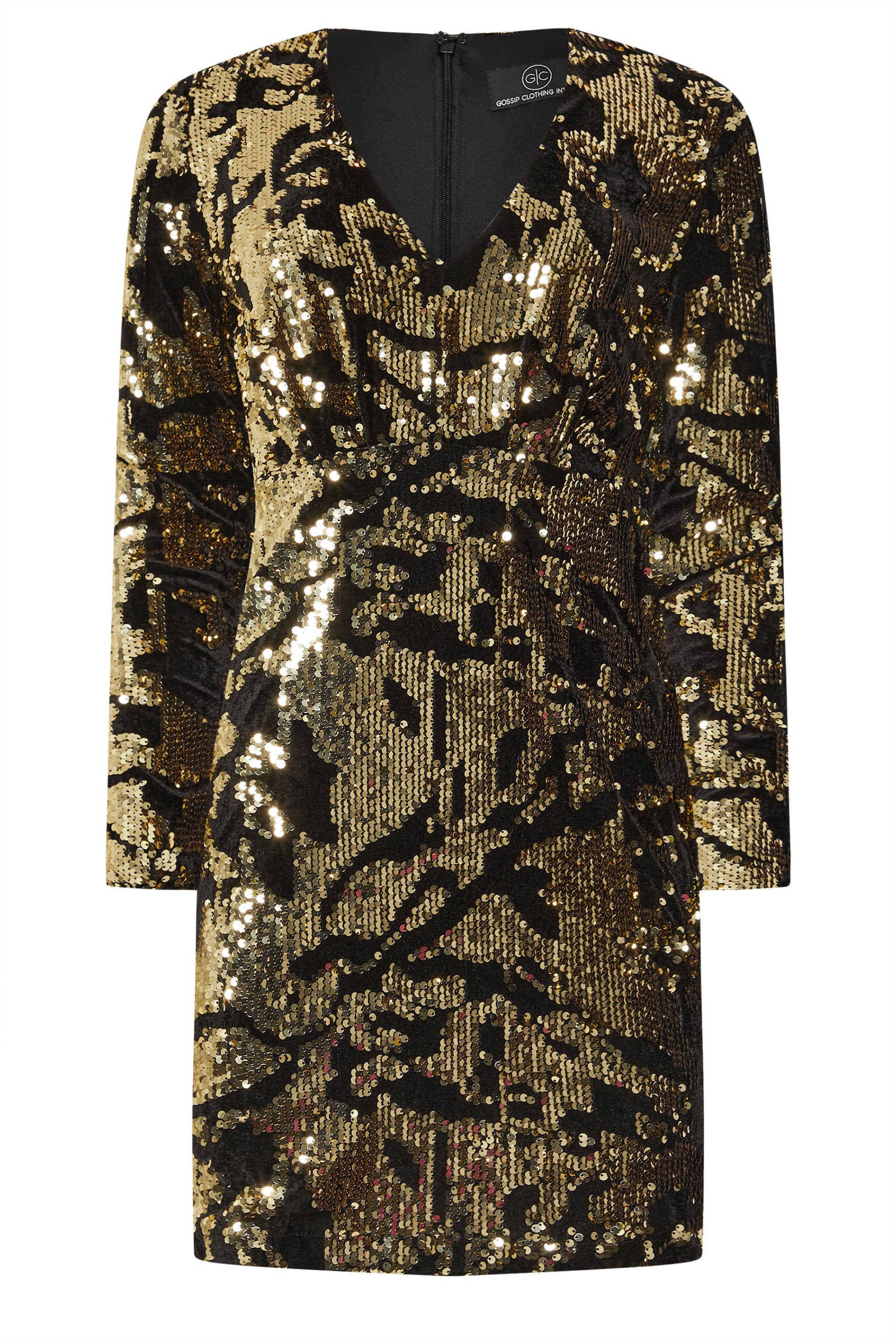 STAR Gold Abstract Sequin Mini Dress | STAR x JM 8