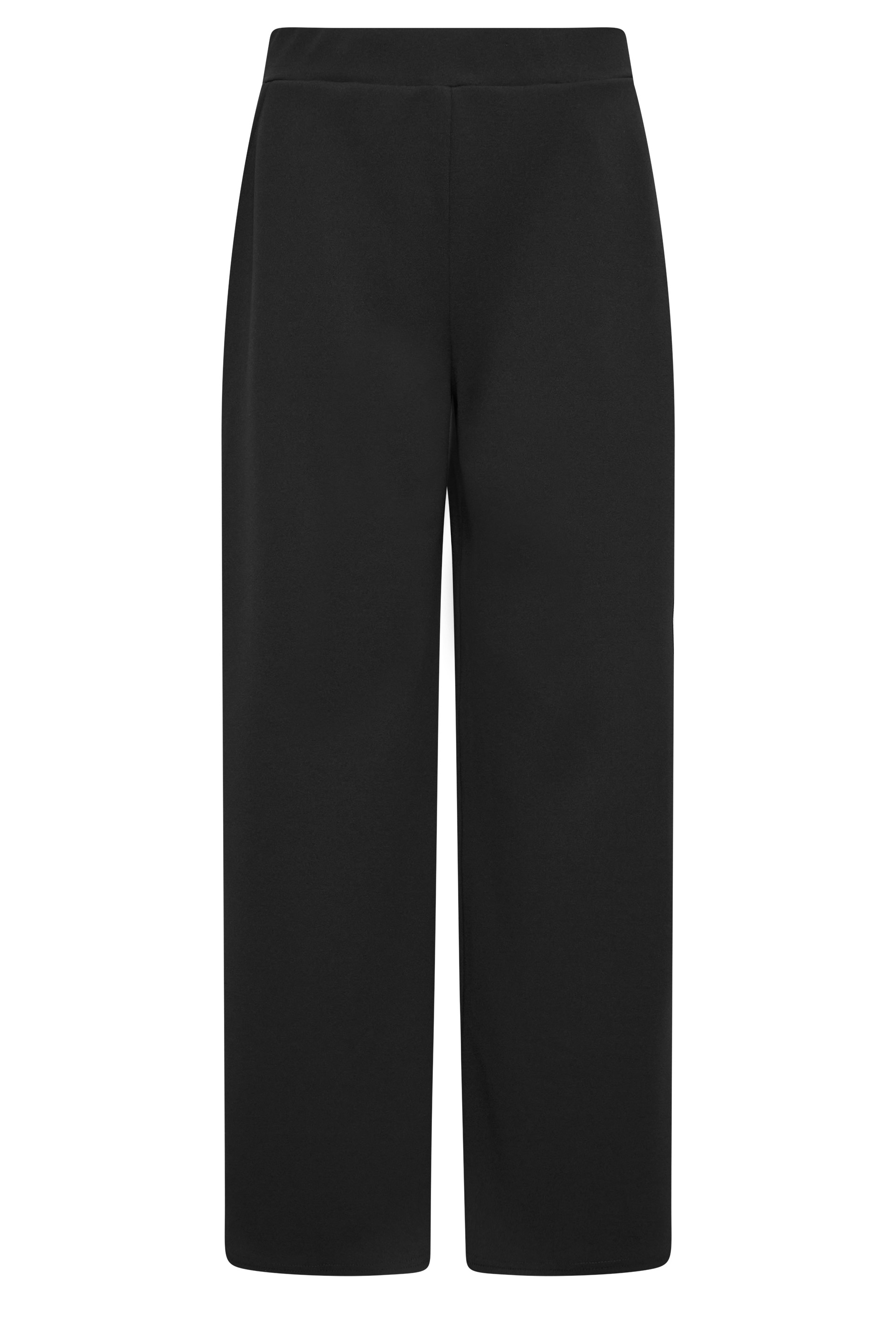 M&Co Black Stretch Scuba Wide Leg Trousers | M&Co 6