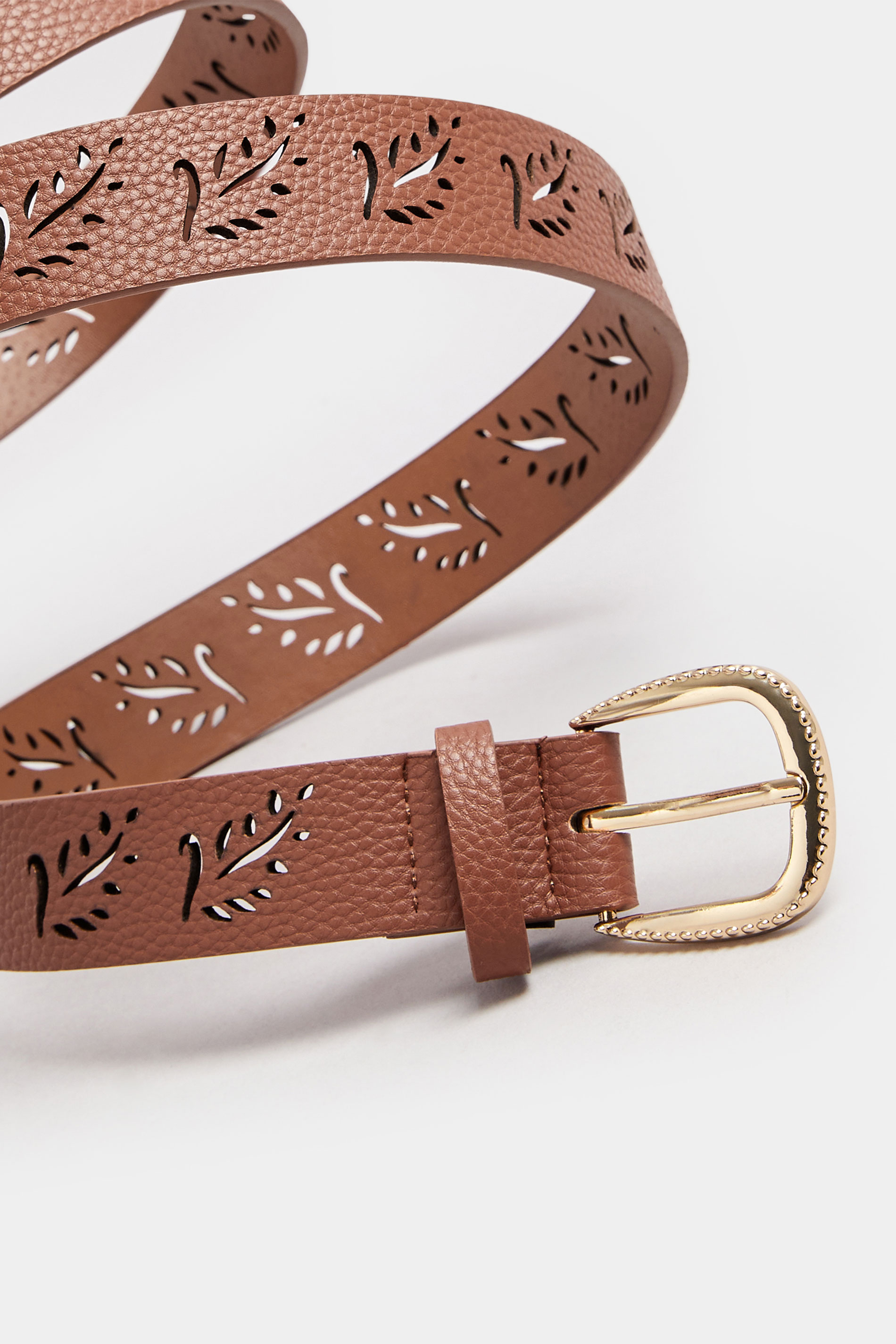 Brown Cut Out Belt | Yours Clothing 3