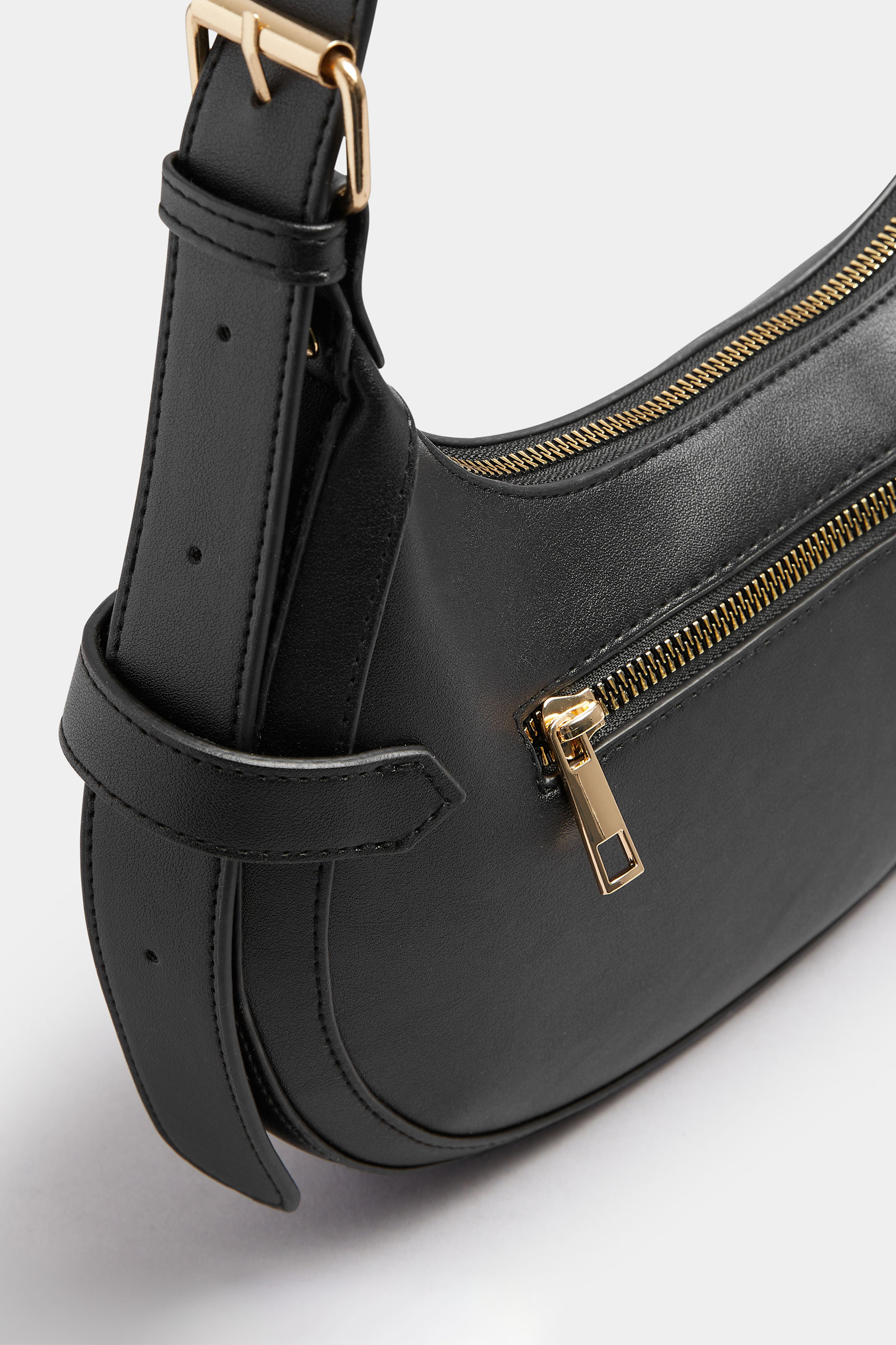 Black Buckle Shoulder Bag | Yours Clothing 4