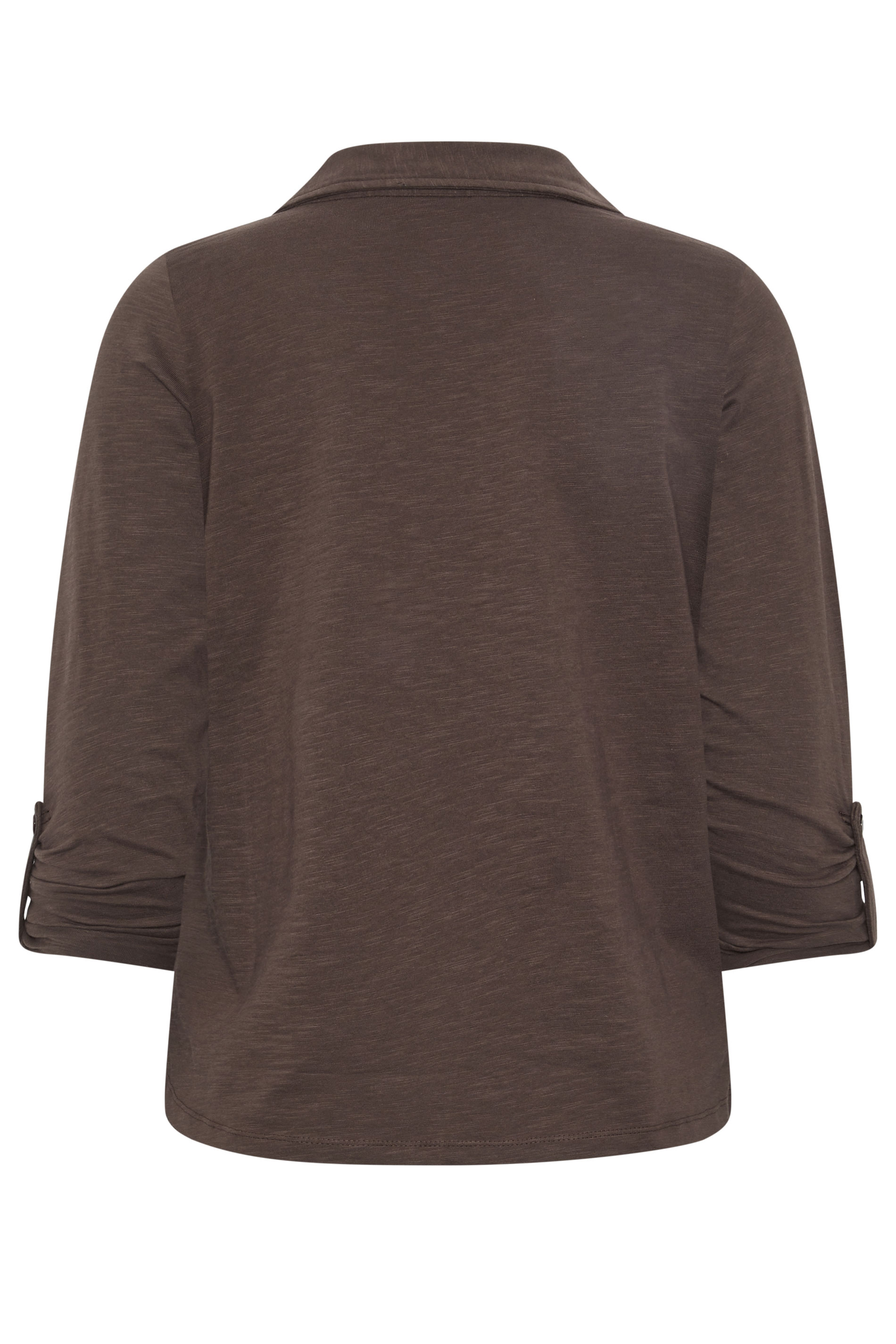 PixieGirl Petite Women's Chocolate Brown Button Cotton Shirt | PixieGirl 6