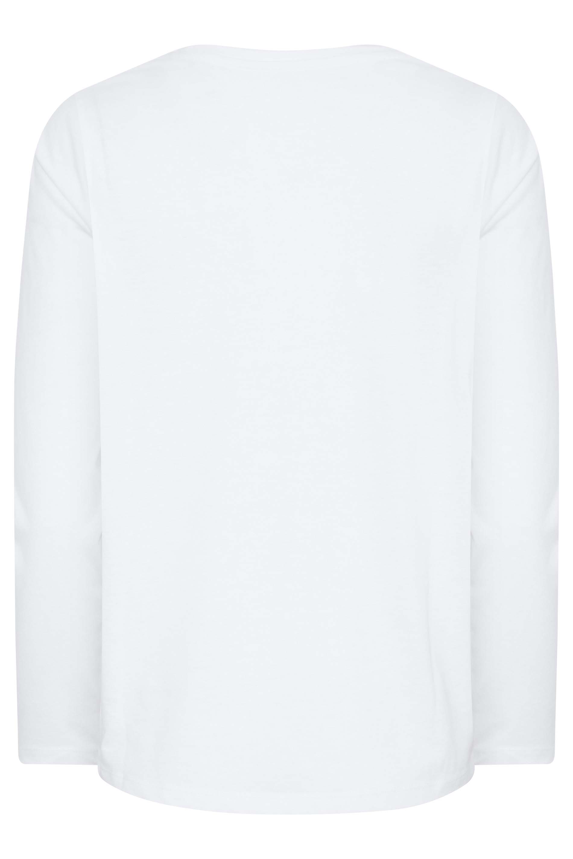 Petite White Long Sleeve T-Shirt | PixieGirl  7
