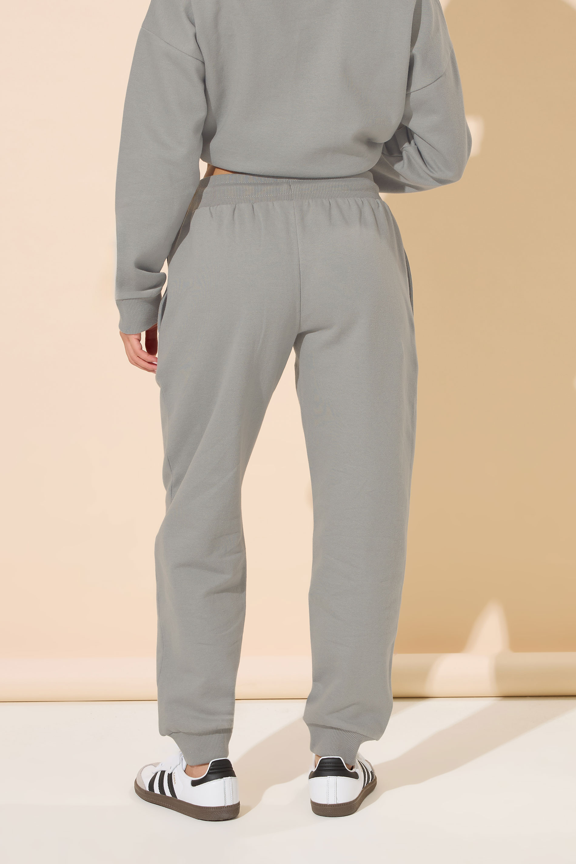 PixieGirl Petite Women's Grey 'Stockholm' Embossed Cuffed Joggers | PixieGirl 4