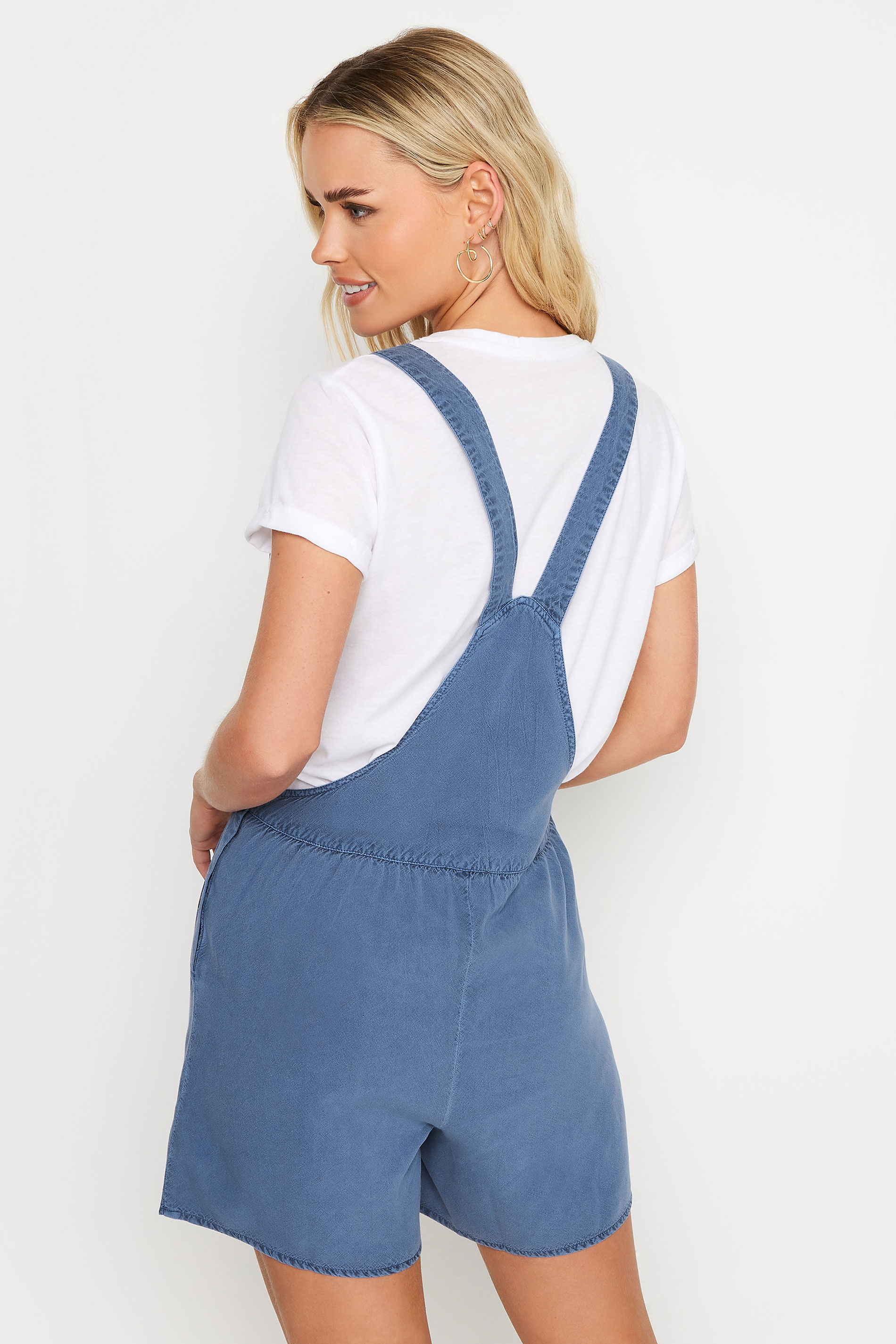 PixieGirl Petite Women's Blue Short Dungarees | PixieGirl 4