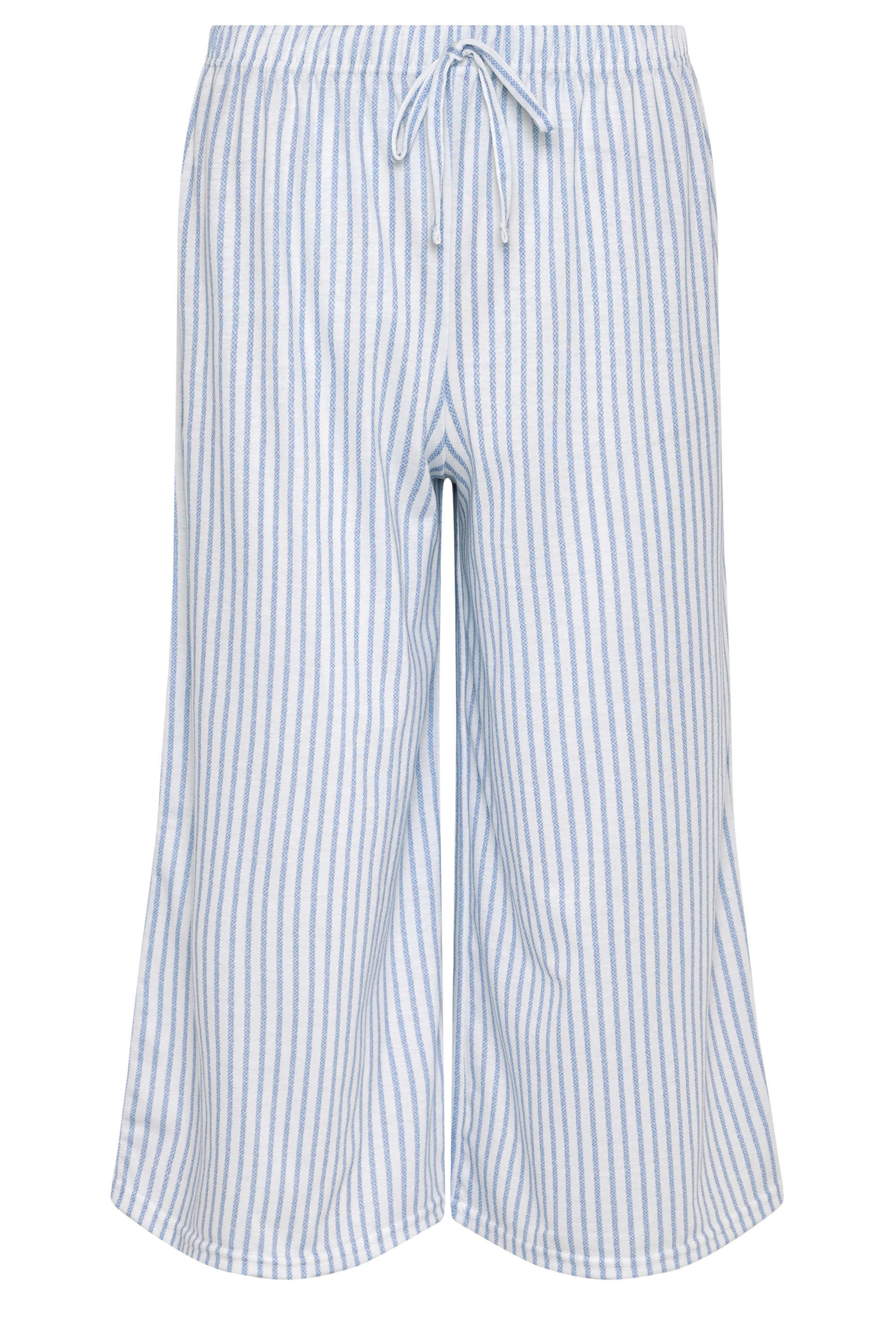 M&Co Petite Blue Stripe Wide Leg Culottes | M&Co 5