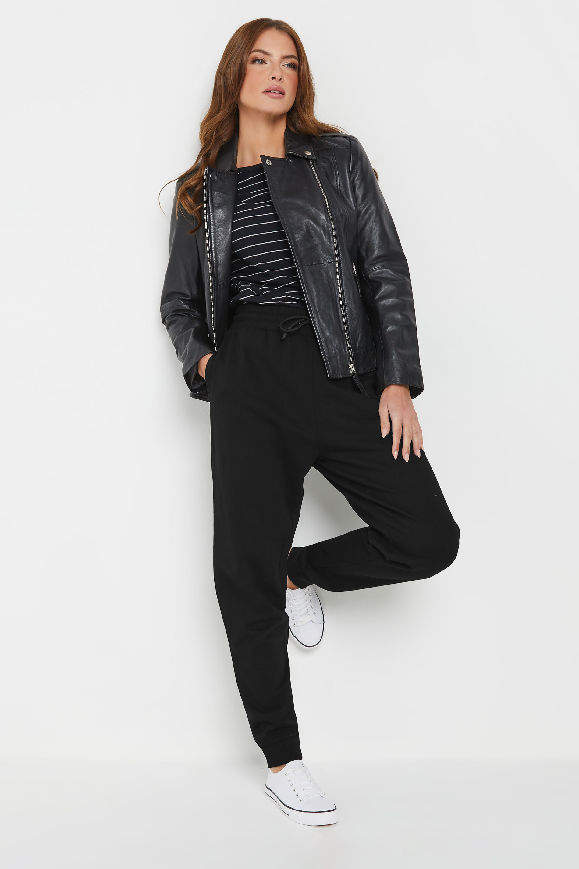 M&Co Black Cuffed Drawstring Joggers | M&Co 1
