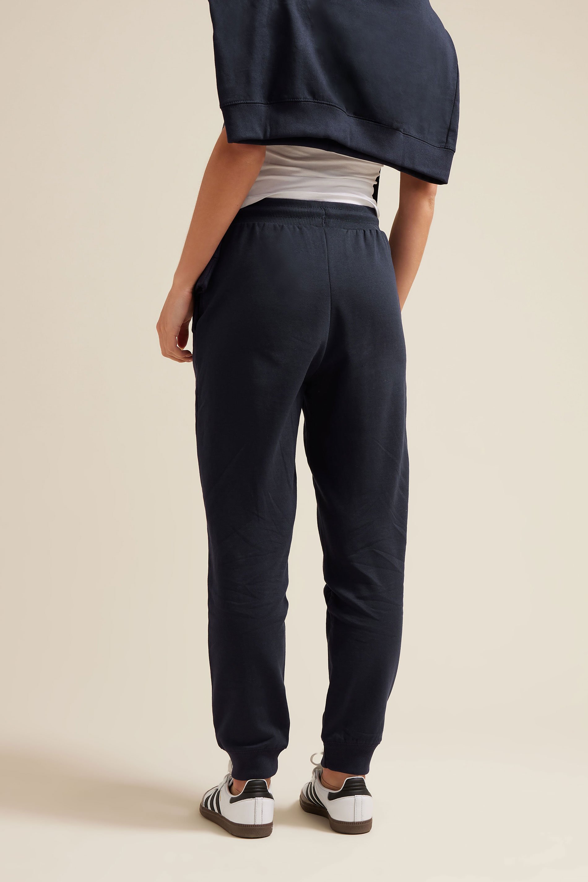 PixieGirl Petite Women's Navy Blue Cuffed Joggers | PixieGirl 4