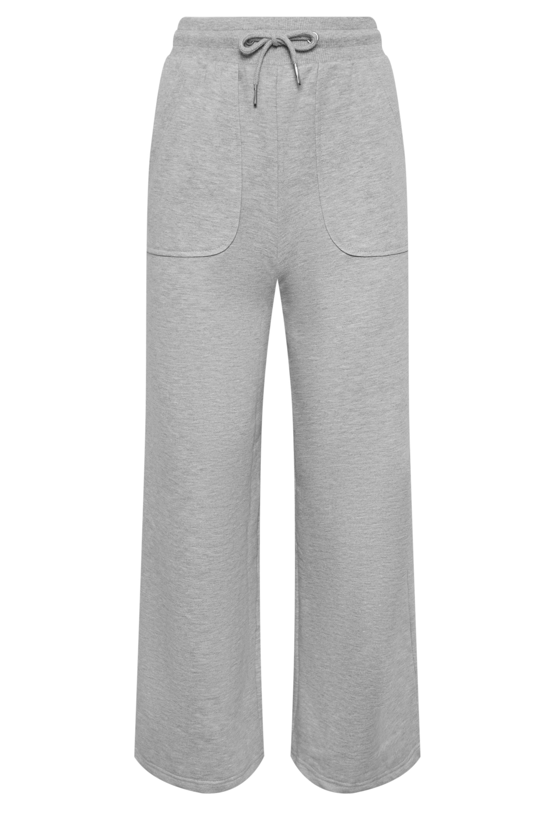 PixieGirl Petite Women's Grey Pocket Patch Wide Leg Joggers | PixieGirl 7