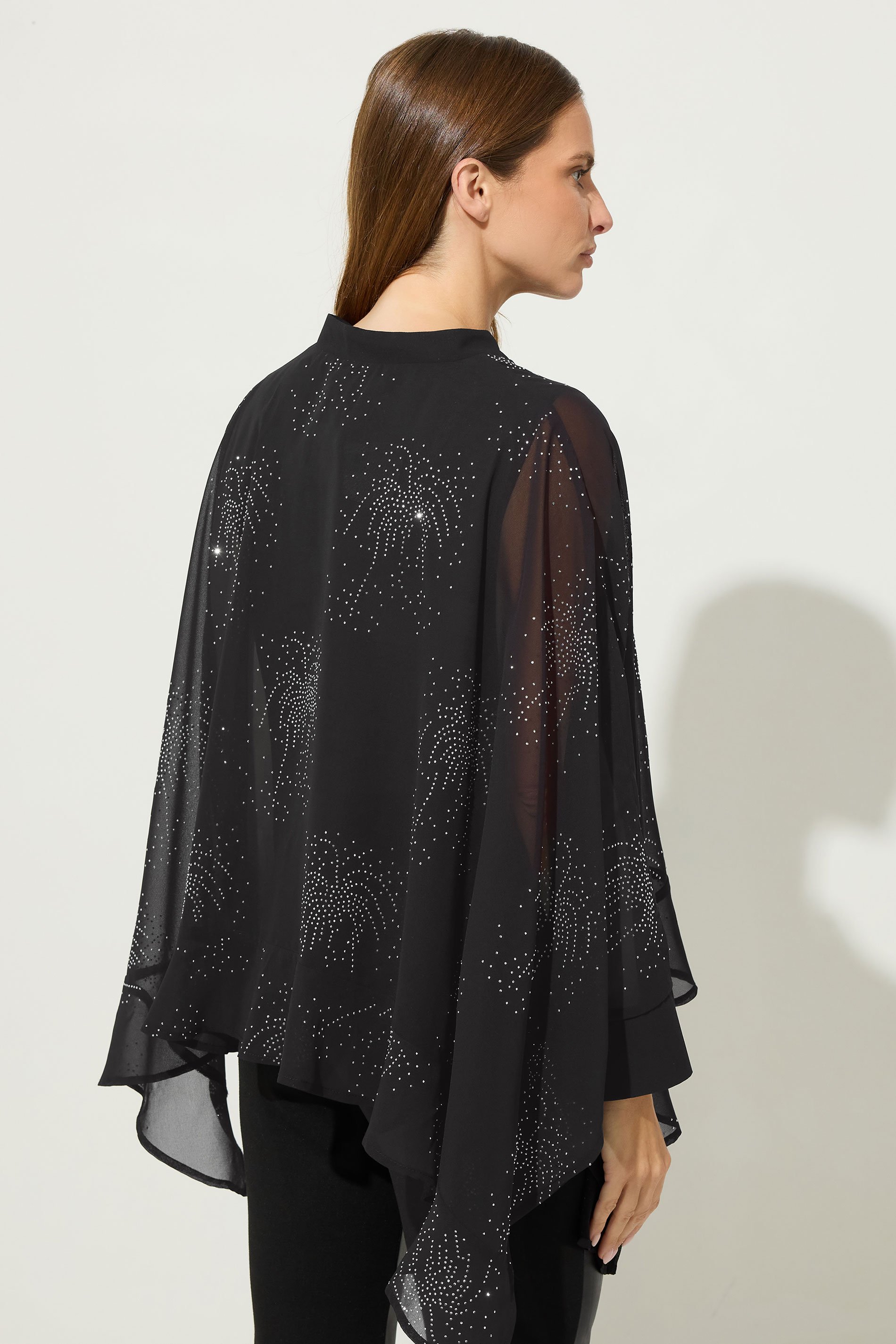 STAR Black Embellished Cape Blouse | StarByJM 4