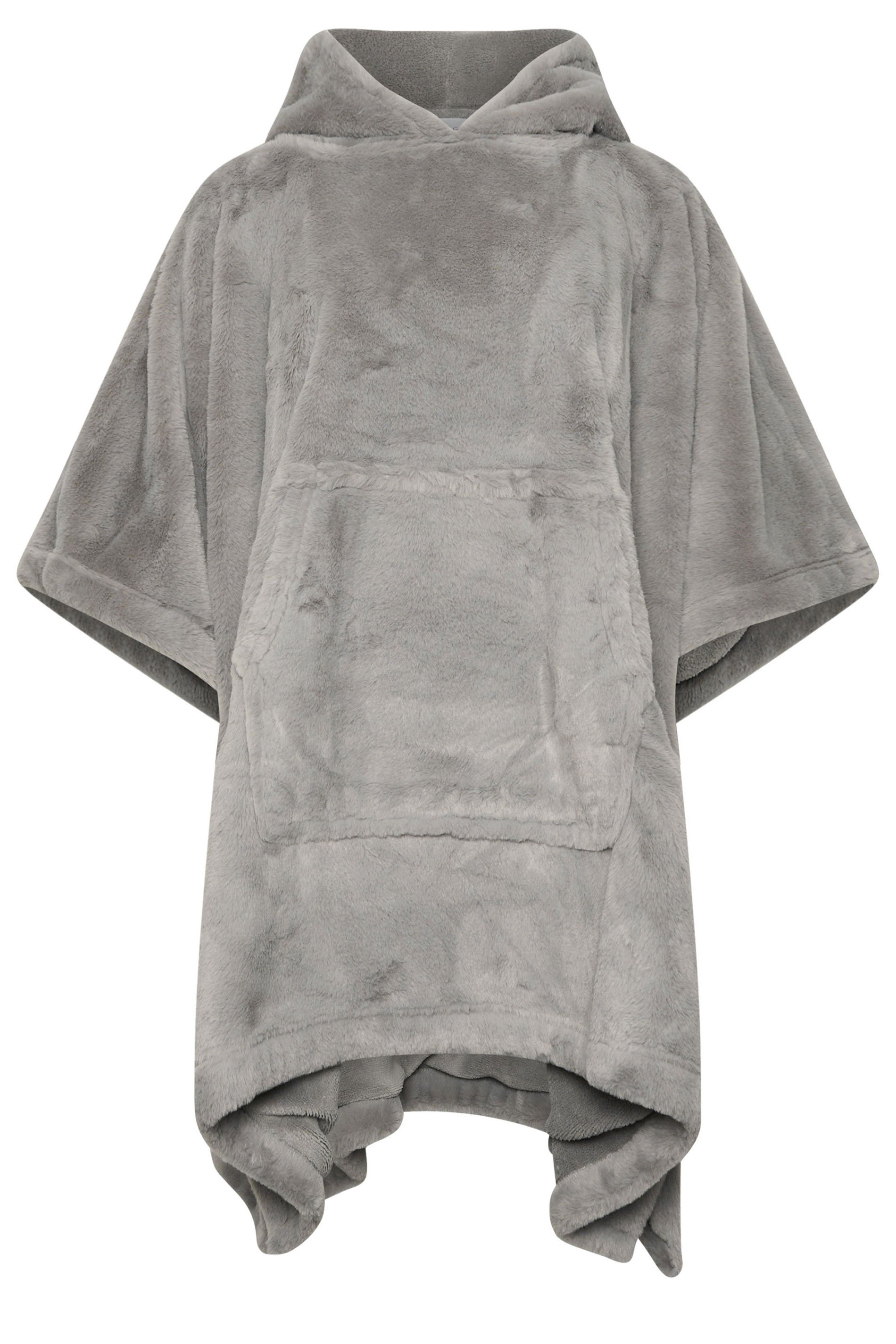PixieGirl Petite Women's Grey Faux Fur Blanket Hoodie | PixieGirl 6