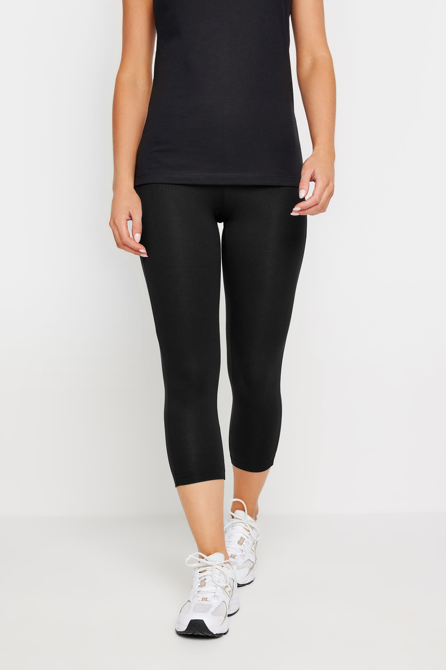 PixieGirl Petite Women's 2 PACK Black Basic Cropped Leggings | PixieGirl 2