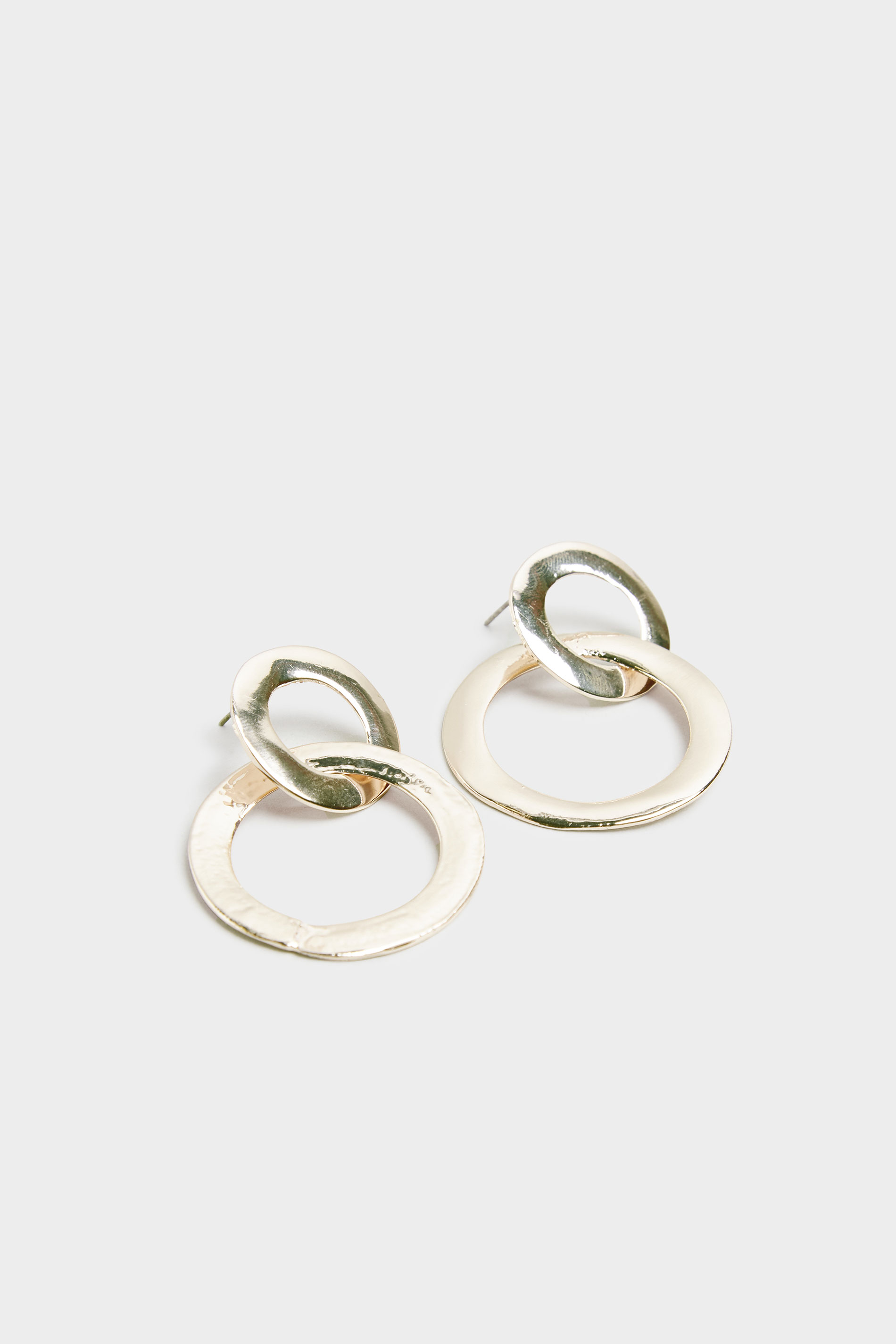  Gold Tone Double Hoops | Yours Clothing 3
