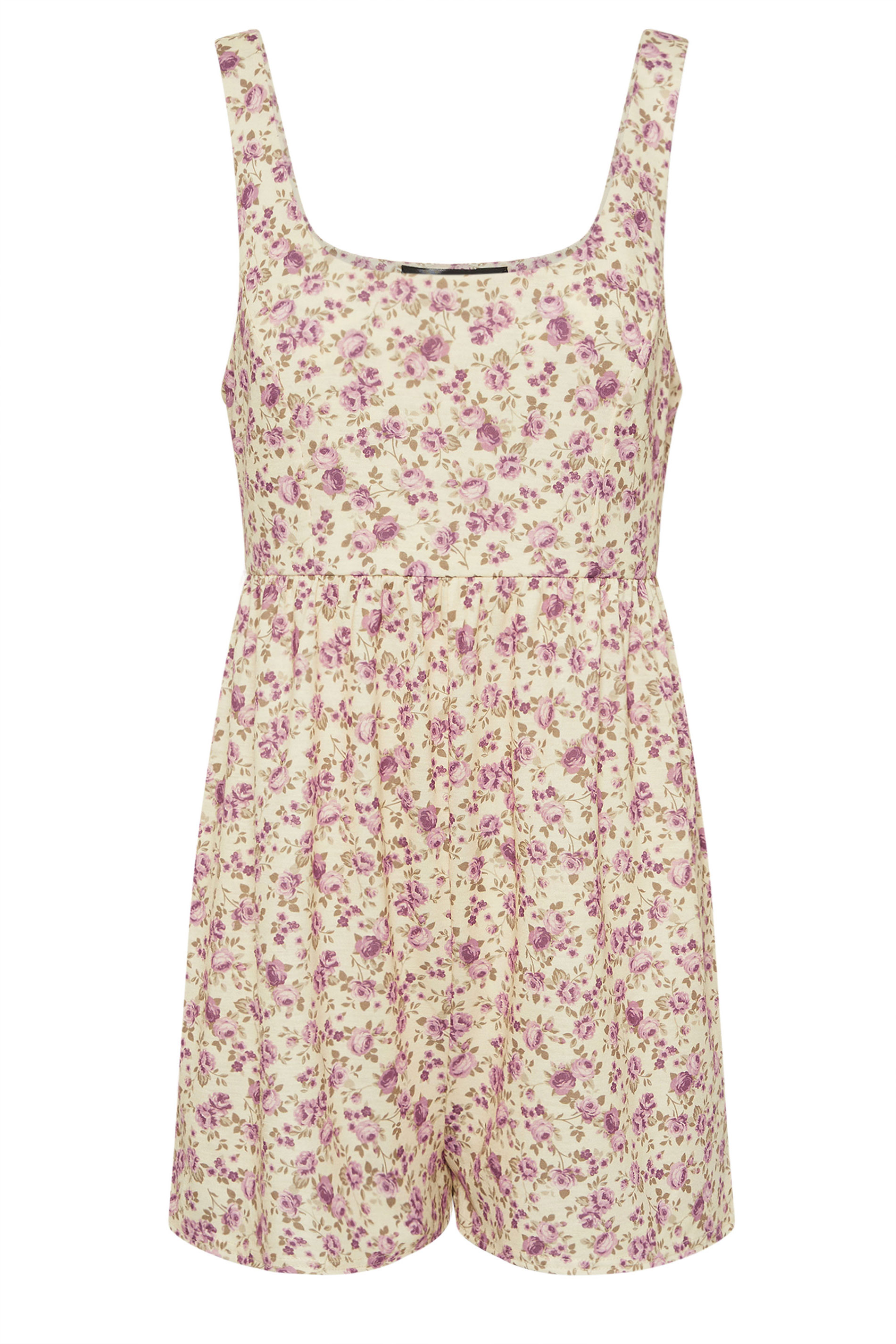 PixieGirl Petite Women's Yellow Ditsy Rose Playsuit | PixieGirl 6