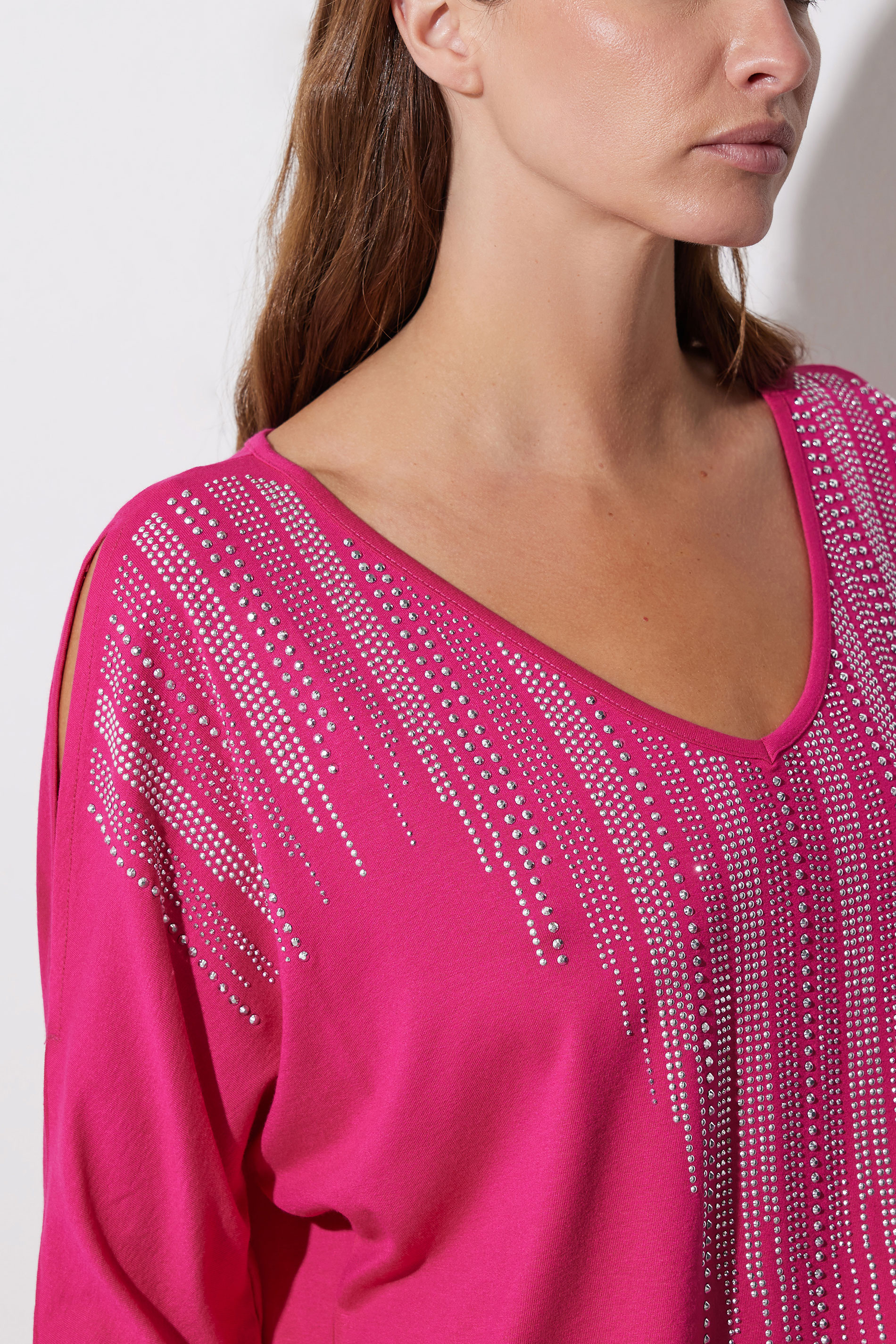 STAR Hot Pink Embellished Neckline Top | StarByJM 4