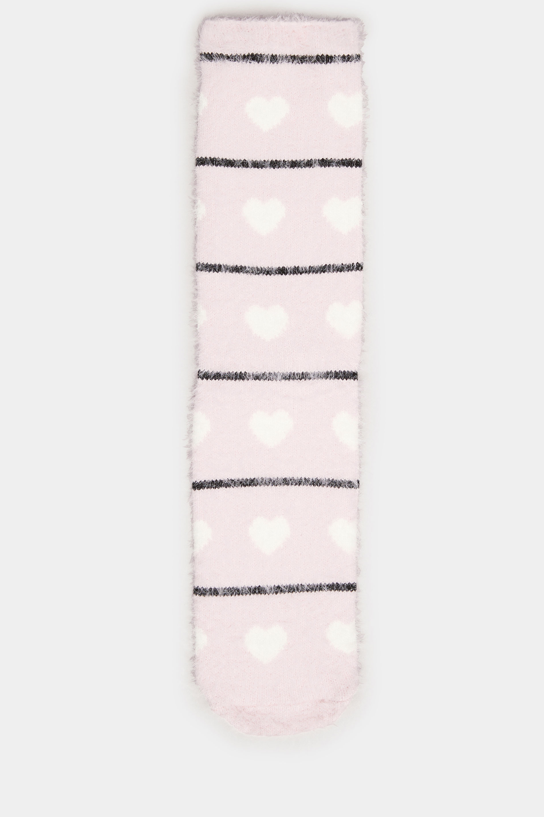 YOURS 2 PACK Curve White & Pink Teddy Bear Fluffy Bed Socks | Yours Clothing 8