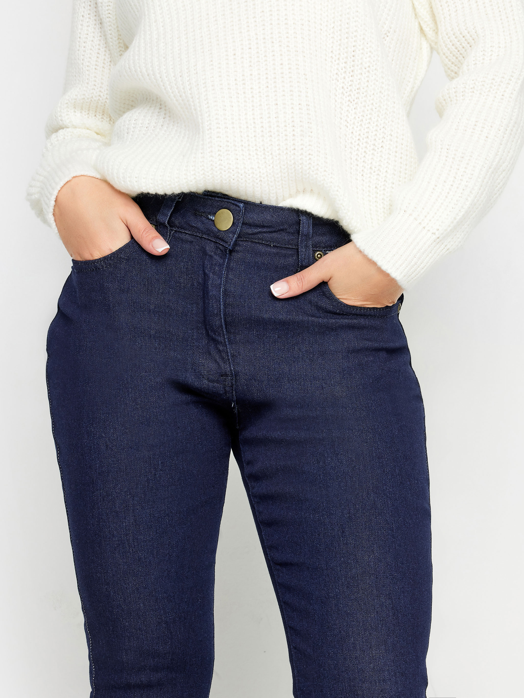PixieGirl Dark Blue Stretch Flared Jeans | PixieGirl  4