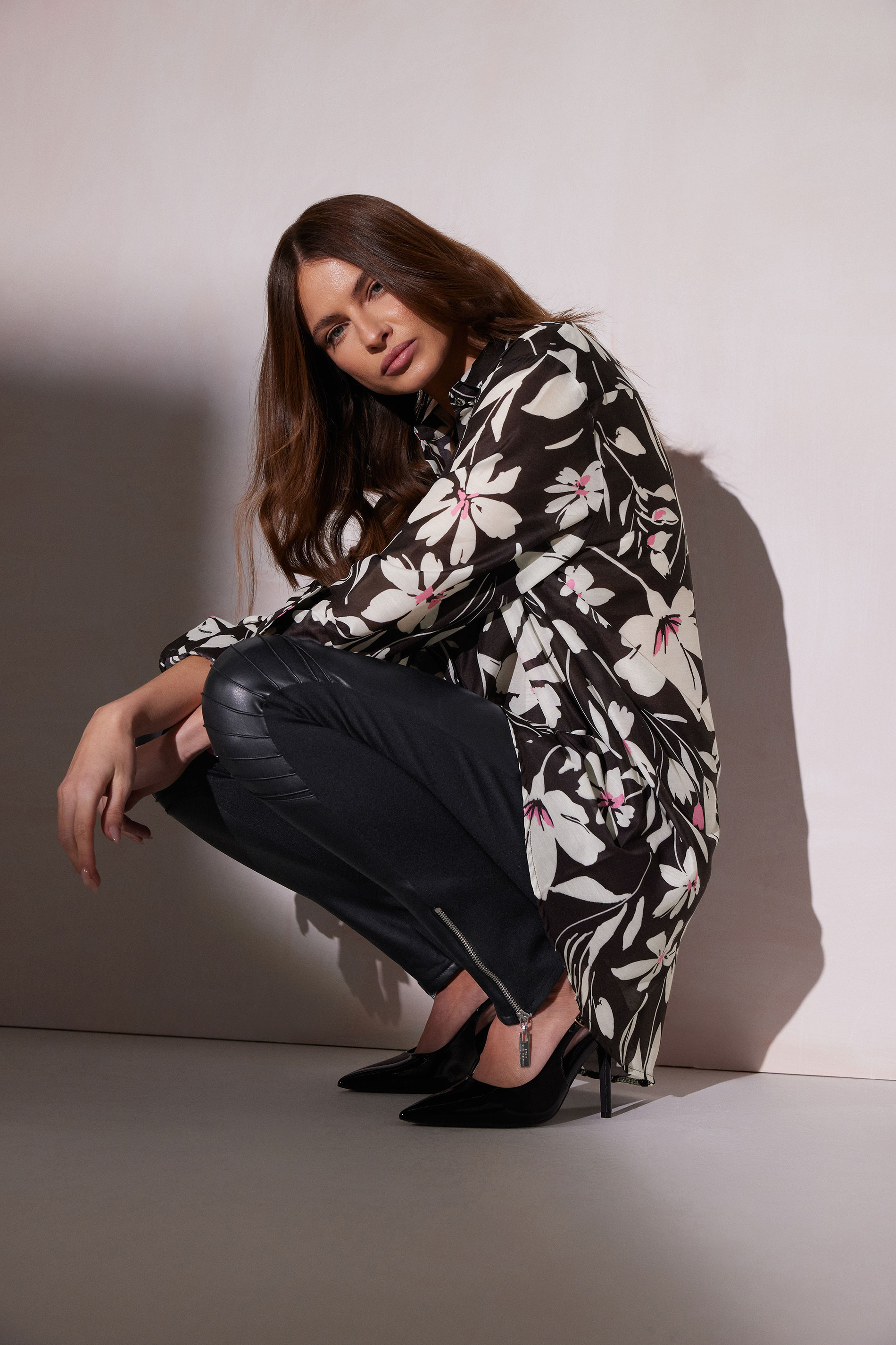 STAR Black Floral Longline Shirt | StarbyJM 2