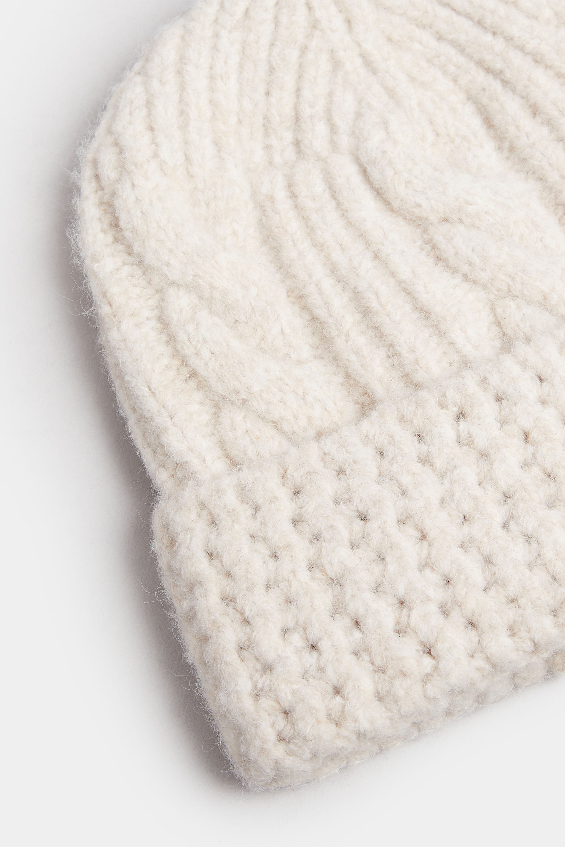 Natural Brown Cable Knit Beanie Hat | Yours Clothing 3