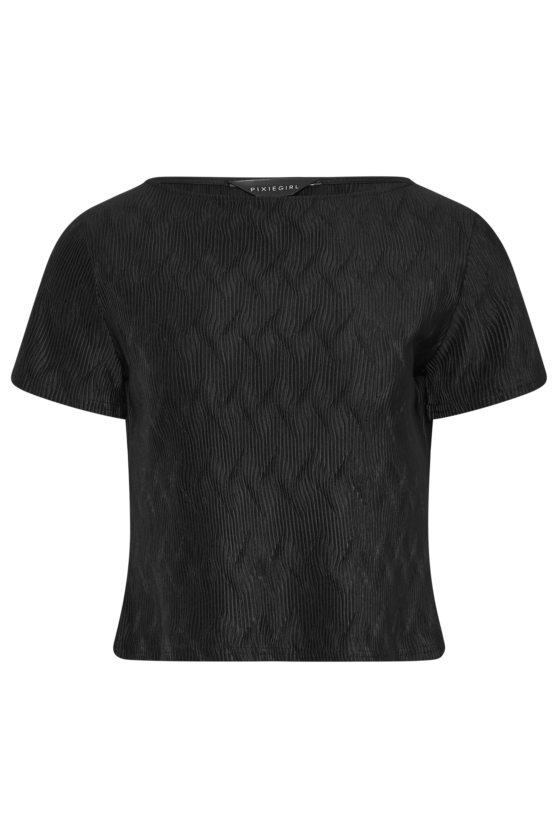PixieGirl Black Zig Zag Plisse Top | PixieGirl  6