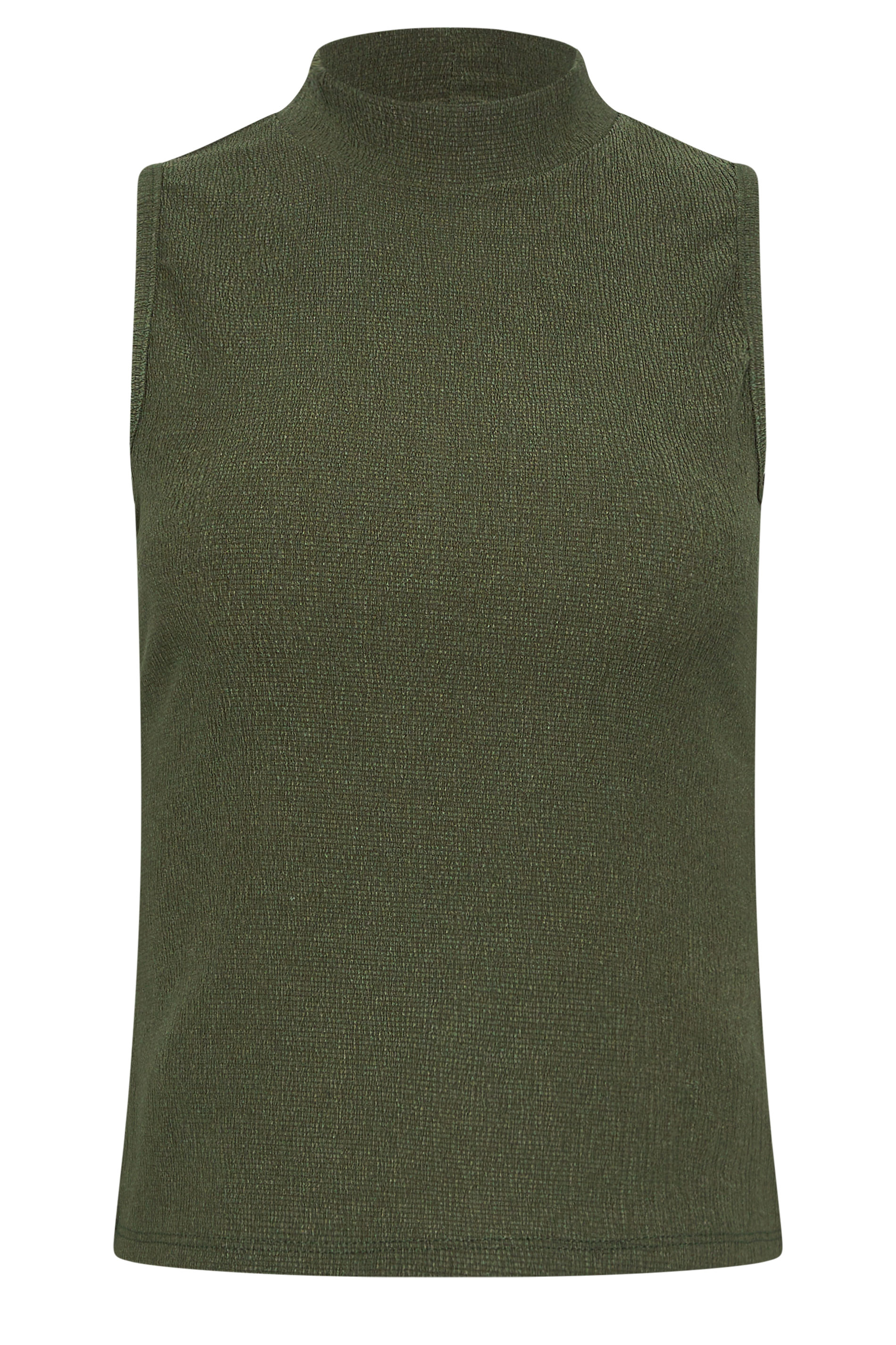 M&Co Petite Khaki Green Textured Shell Top | M&Co 5