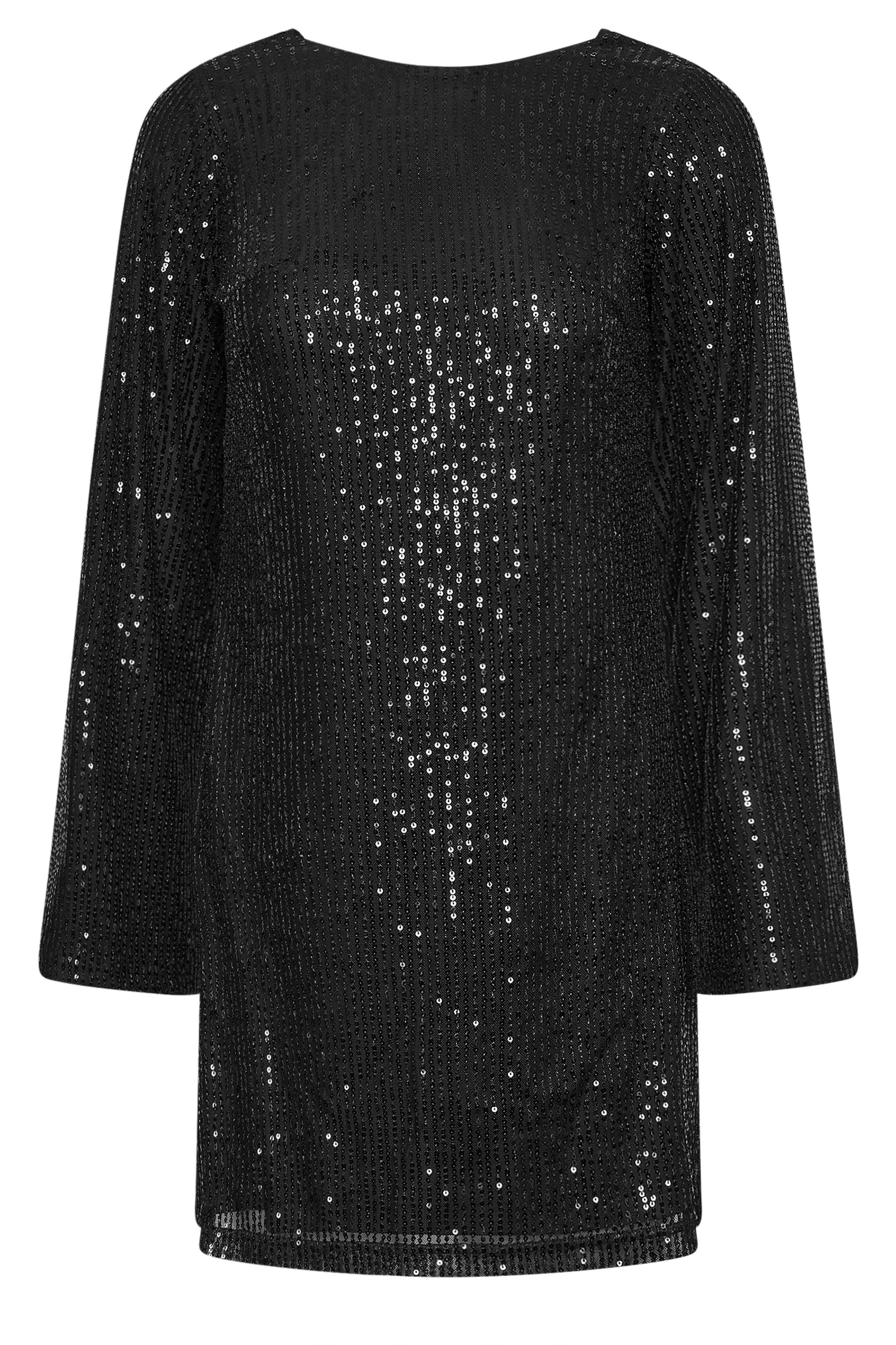 PixieGirl Petite Women's Black Sequin Velvet Bow Midi Dress | PixieGirl 7