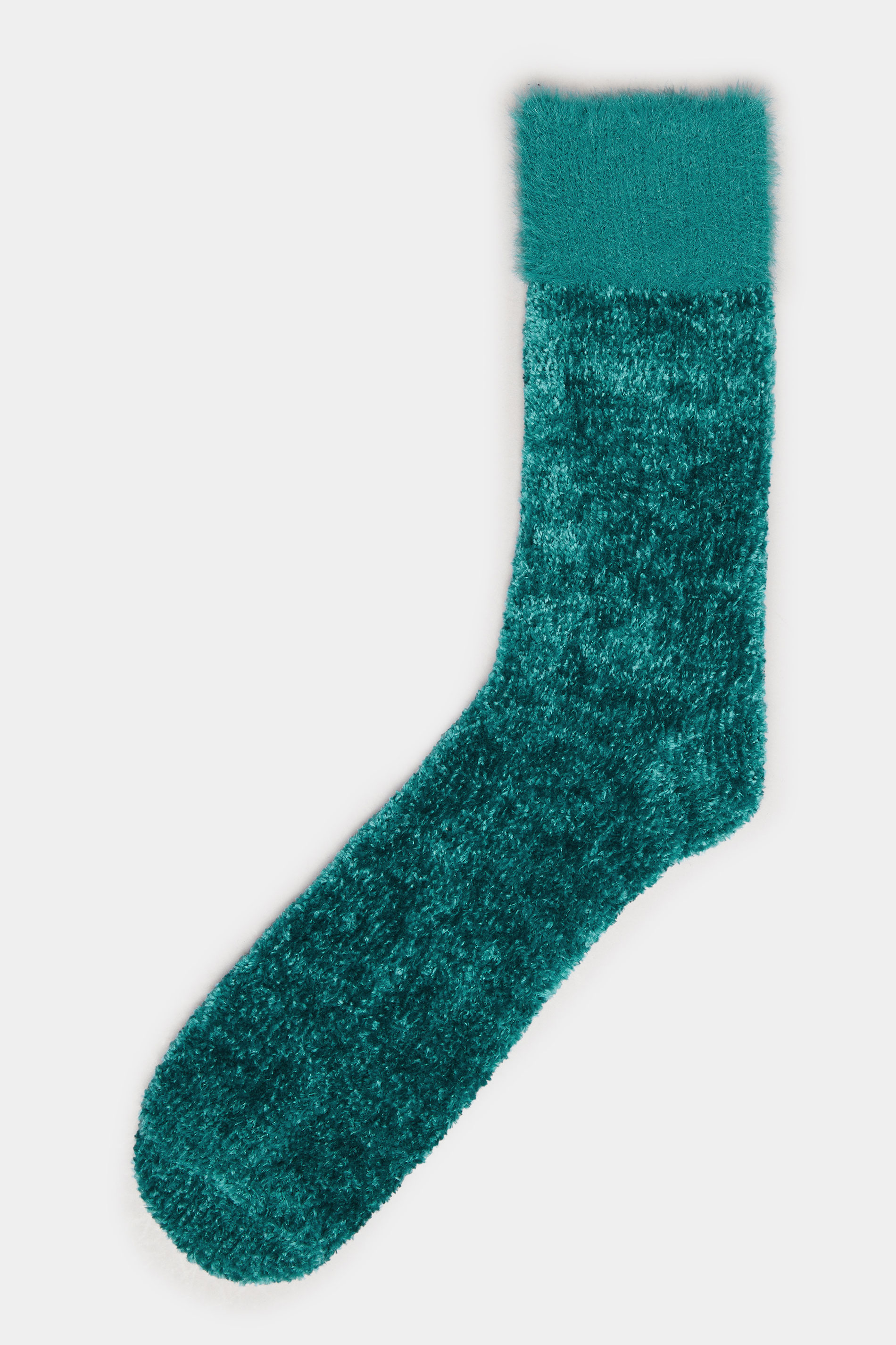 YOURS 2 PACK Curve Green & Purple Chenille Ankle Bed Socks | Yours Clothing 6