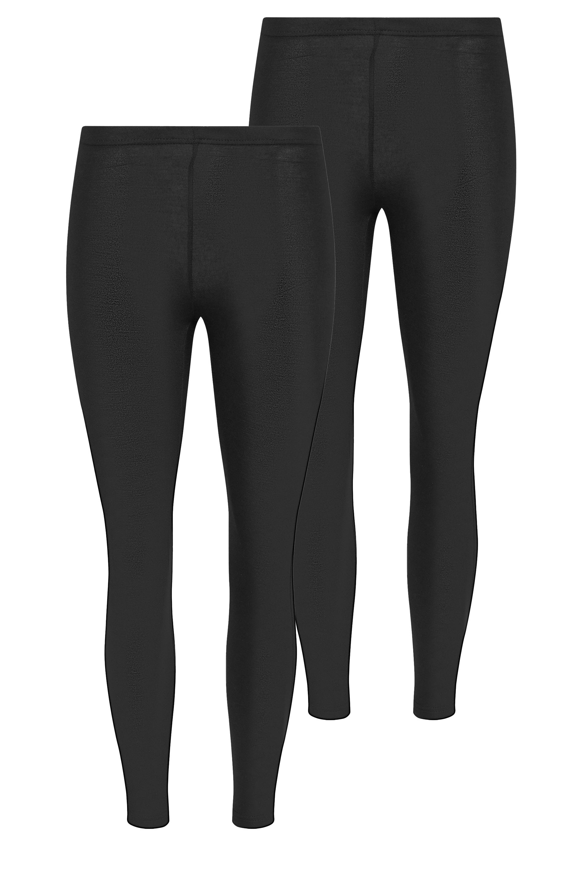PixieGirl Petite Women's 2 PACK Black Cotton Leggings | PixieGirl 6